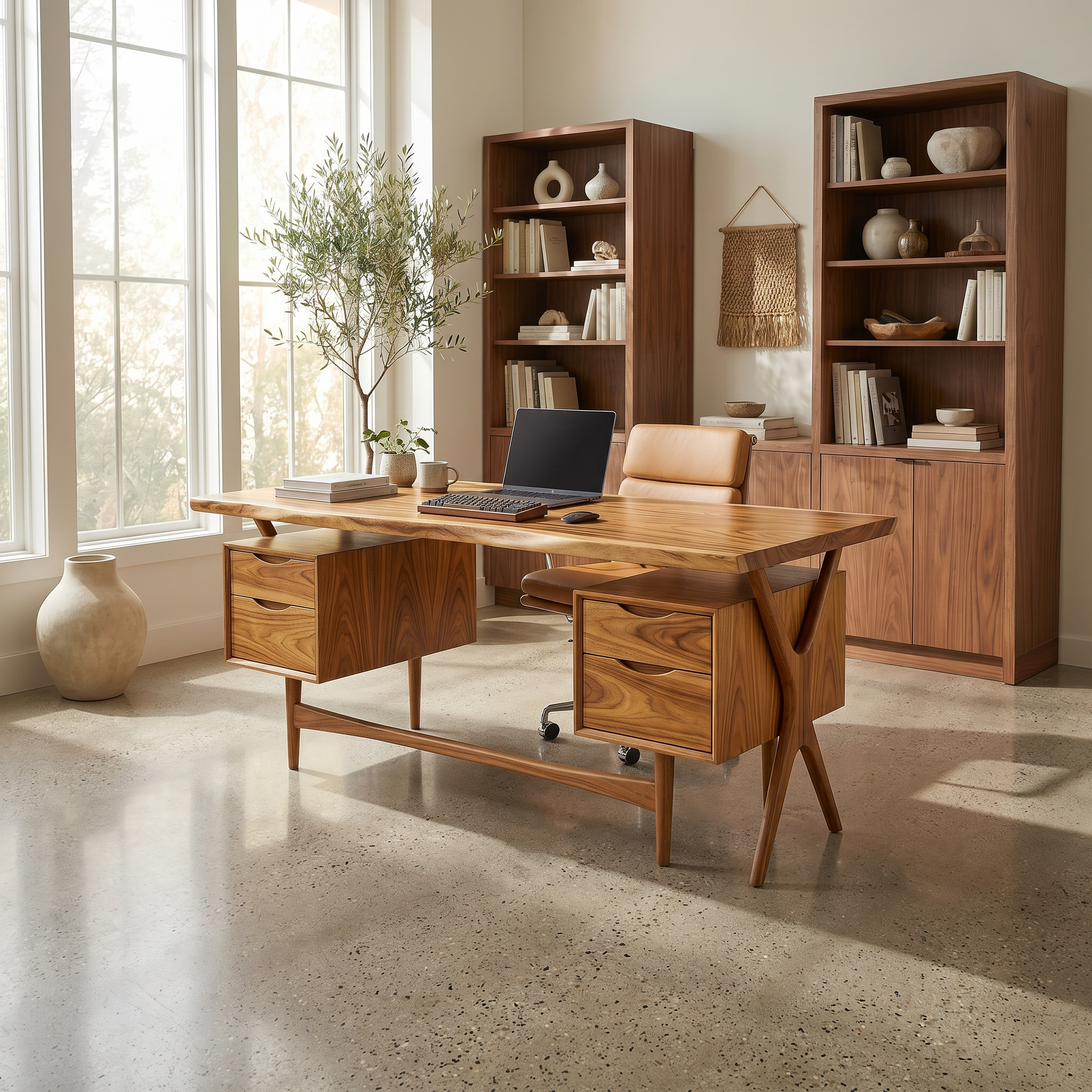 Organic Corner Executive Desk Home Office SILDTTRDE035