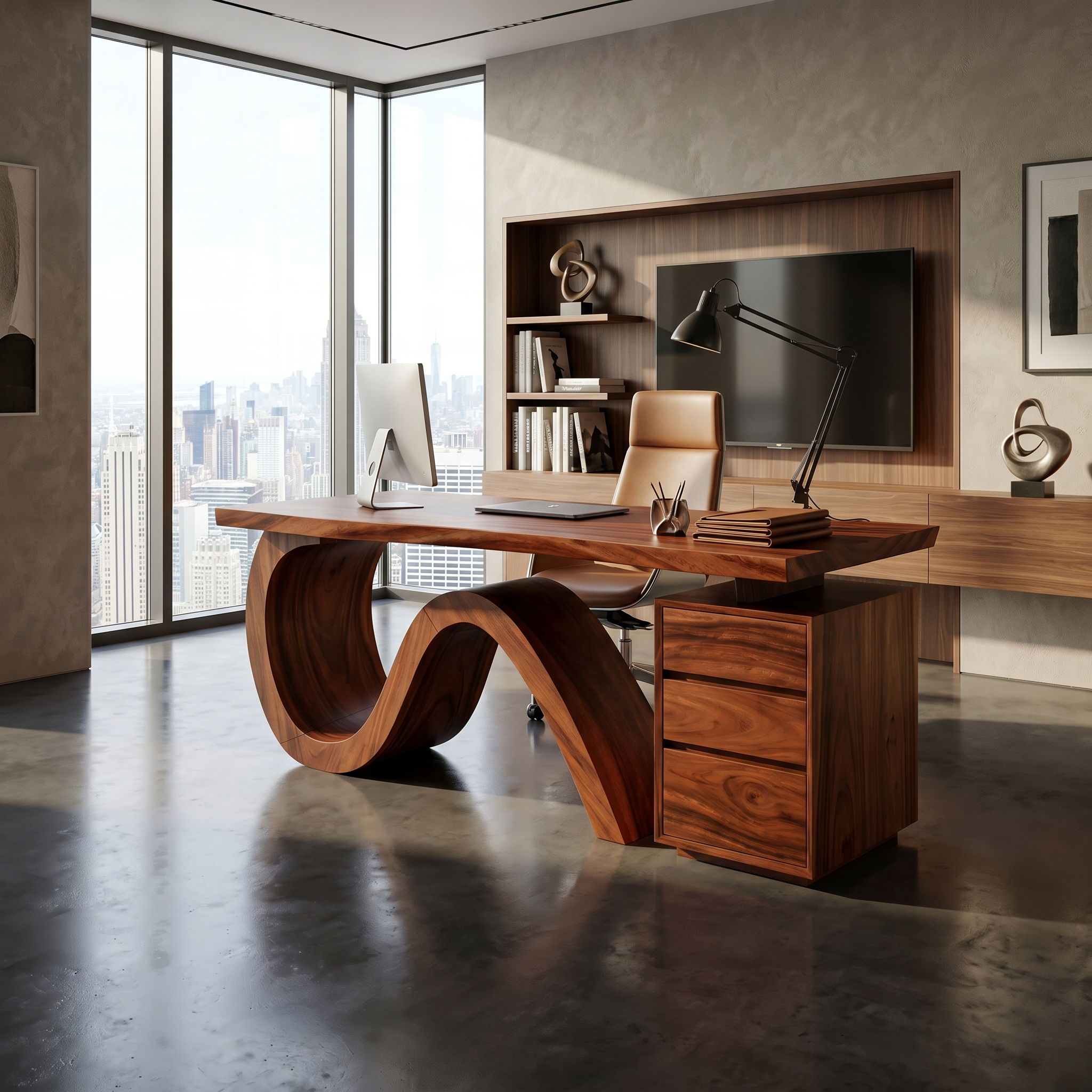 Organic Live Edge Executive Desk City Office SILDTTRDE027
