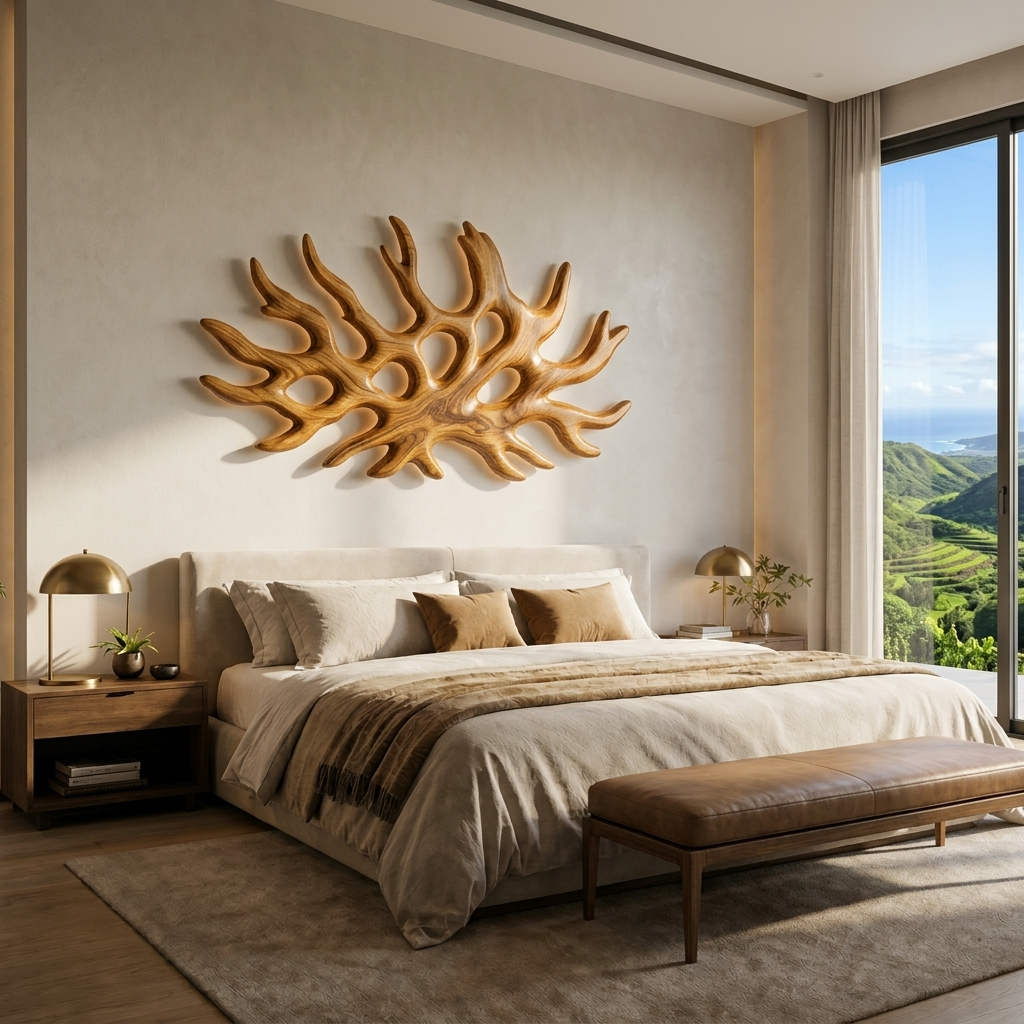 Organic Root Shape Wood Wall Light For Rustic Home Decor RTTHTTLAM061