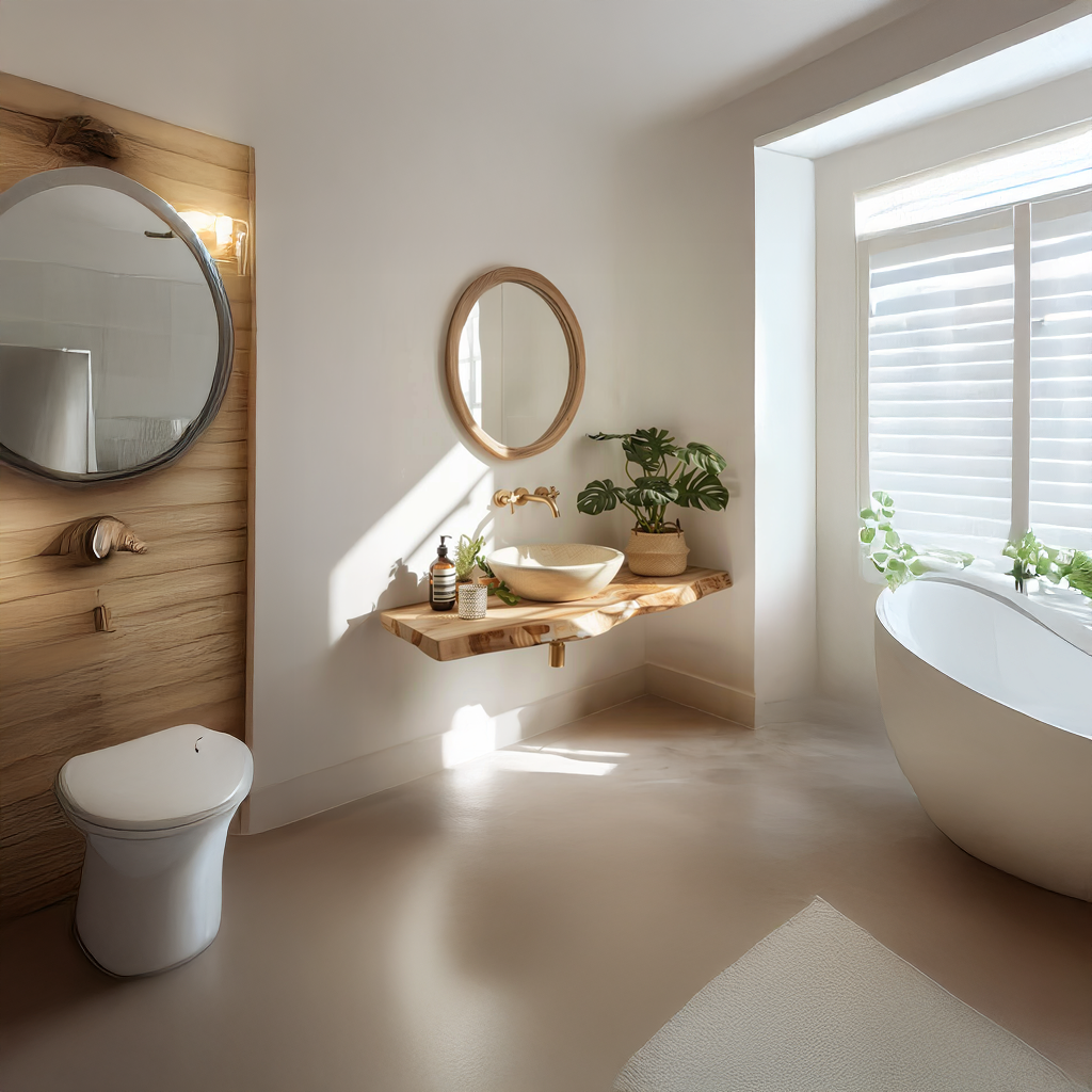 Midcentury Floating Shelf Bathroom SINLSABRV090