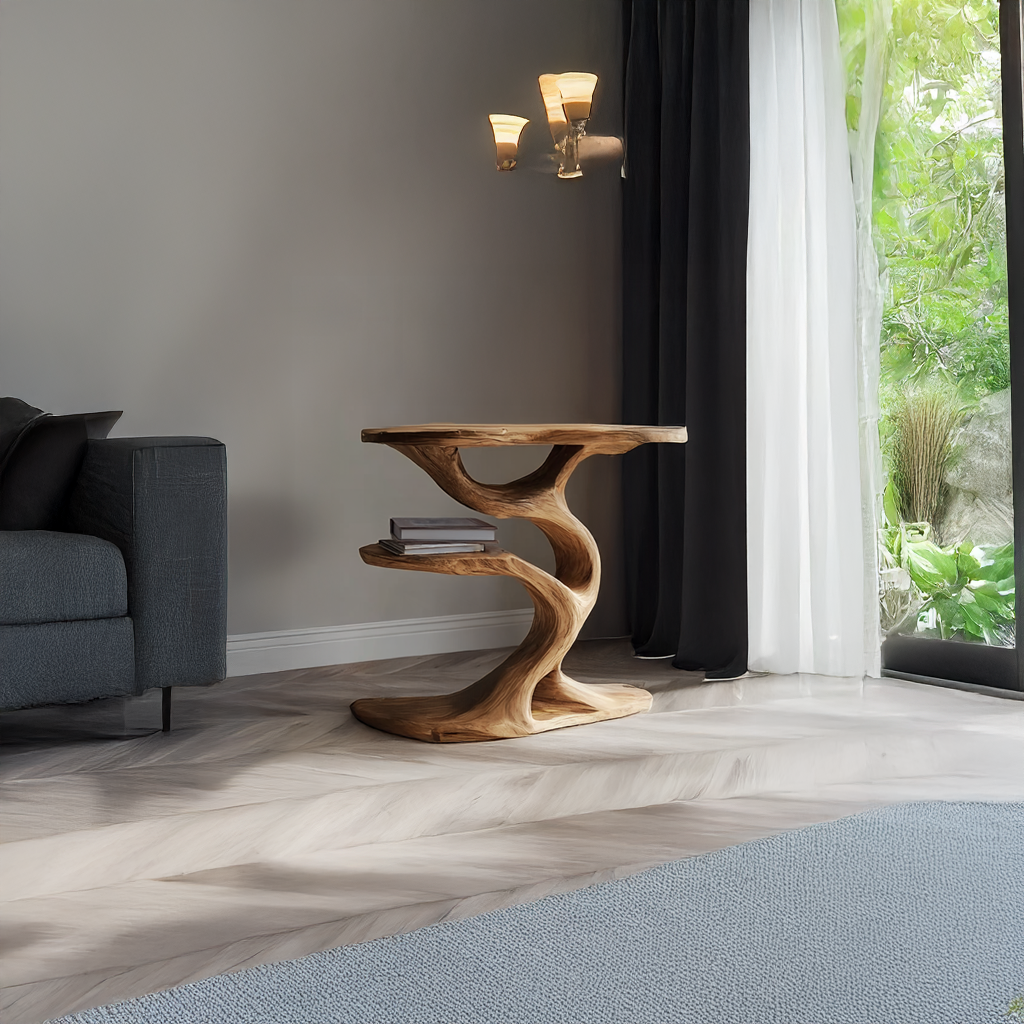 Rustic Tree End Table Living Room SINLSABT024
