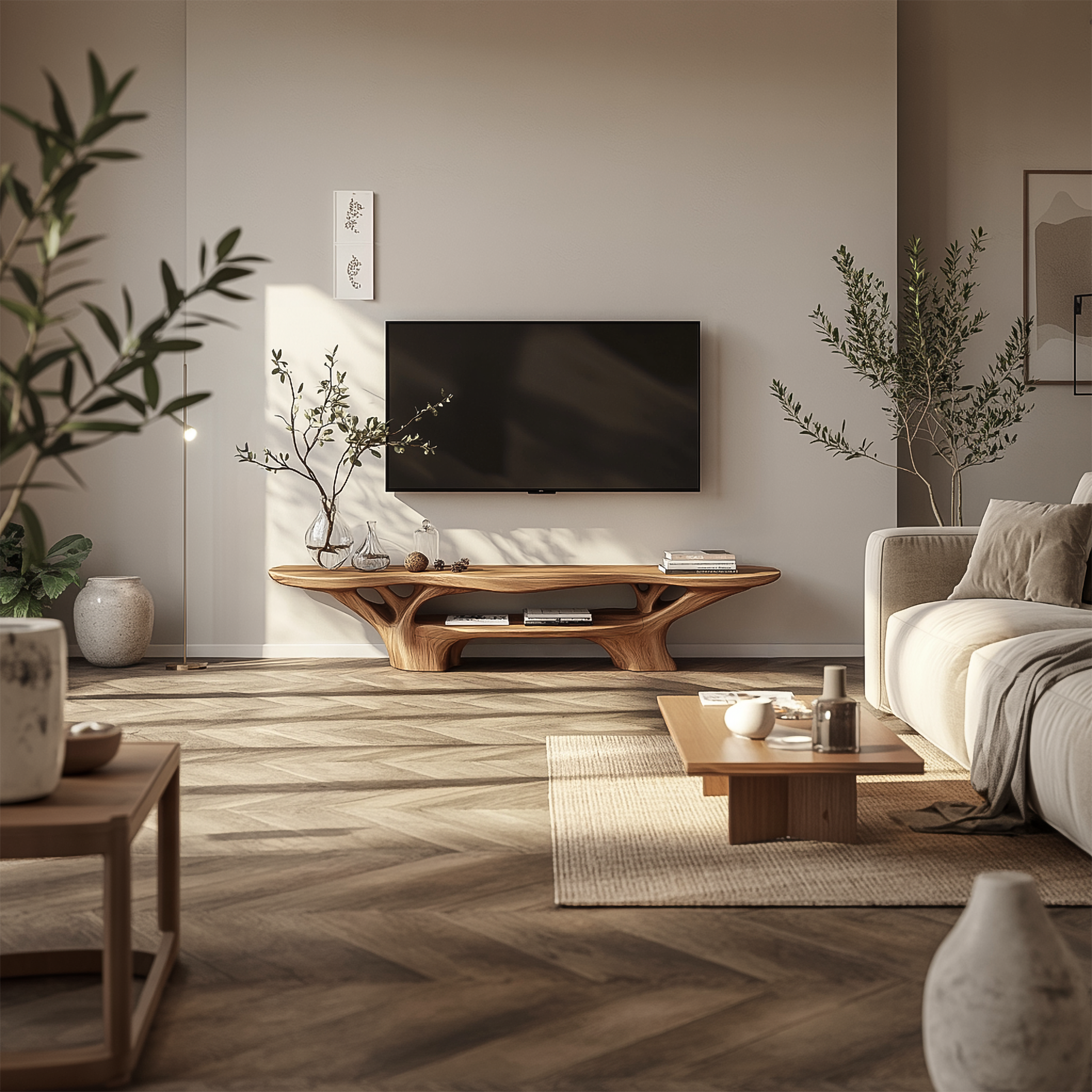 Rustic TV Stand Living Room And Study Room SINLSASC340