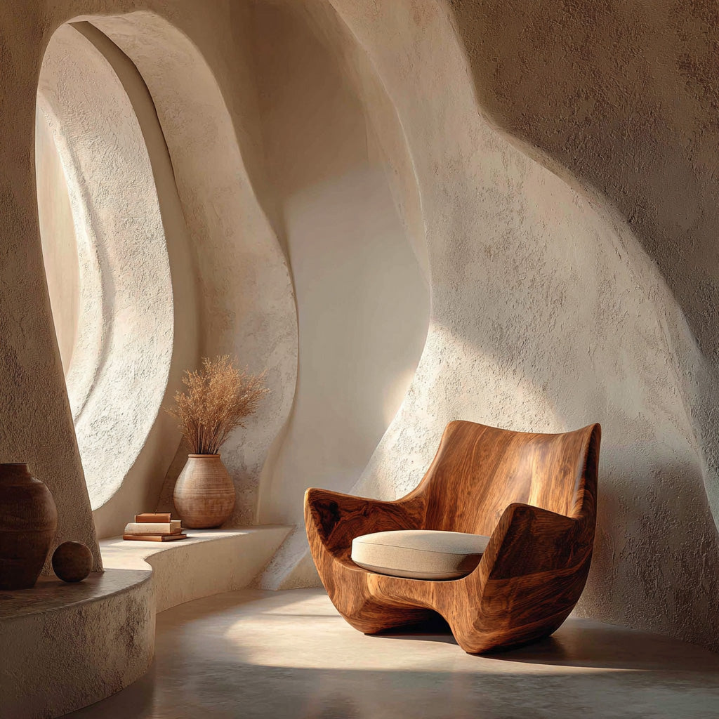 Organic Natural Wood Chair For Living Room RTTHHNCHR152