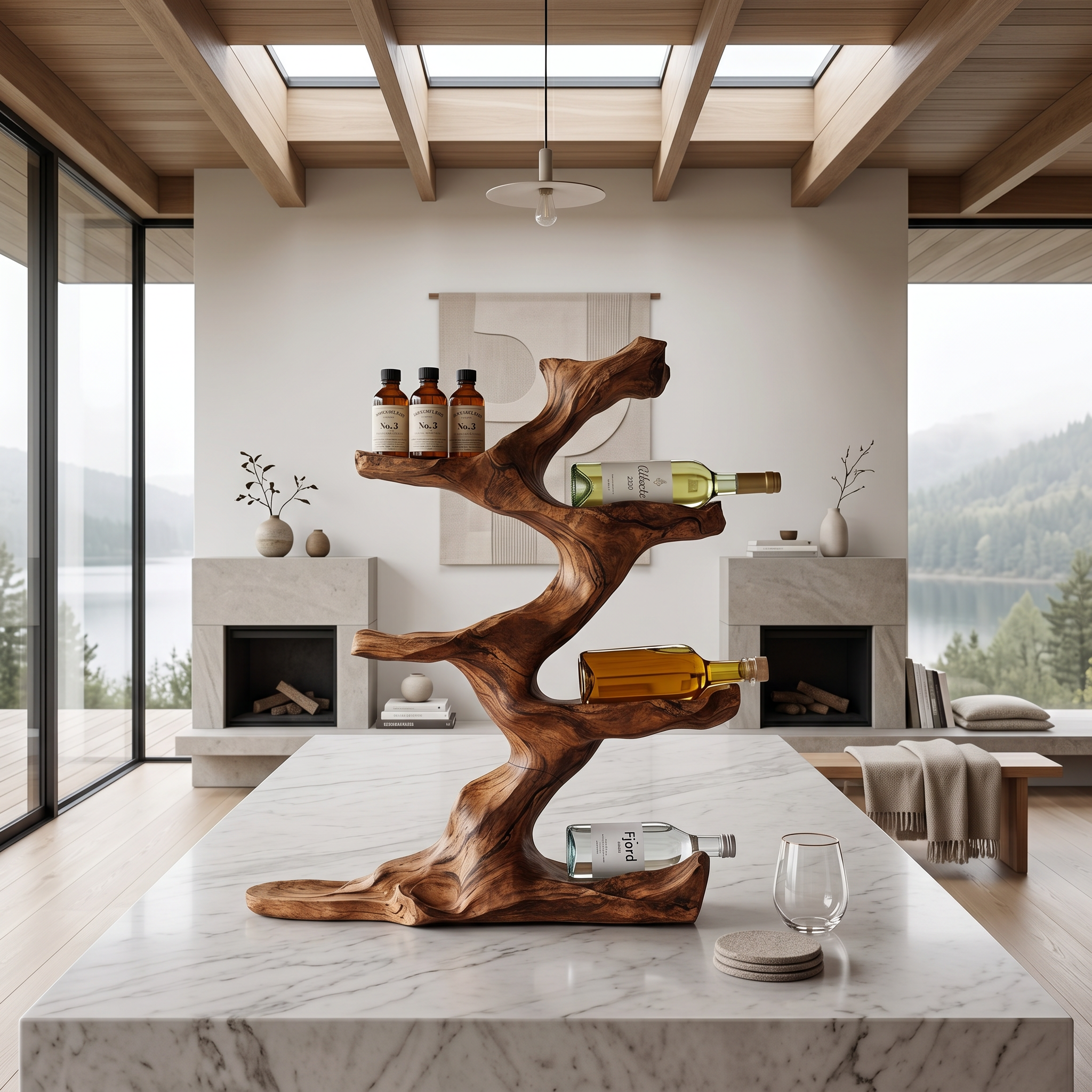 Rustic Wine Holder For Furniture Display Shelf Ideas SILDTTNWH010