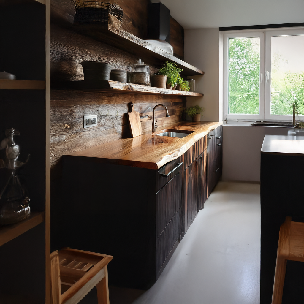 Rustic Natural Kitchen Counter Kitchen Or Home Bar SINLSAKI008