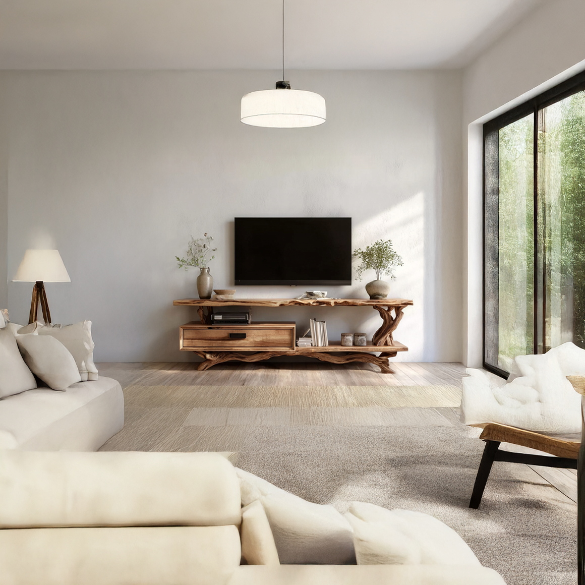 Rustic Live Edge TV Cabinet Living Room SINLSASC211