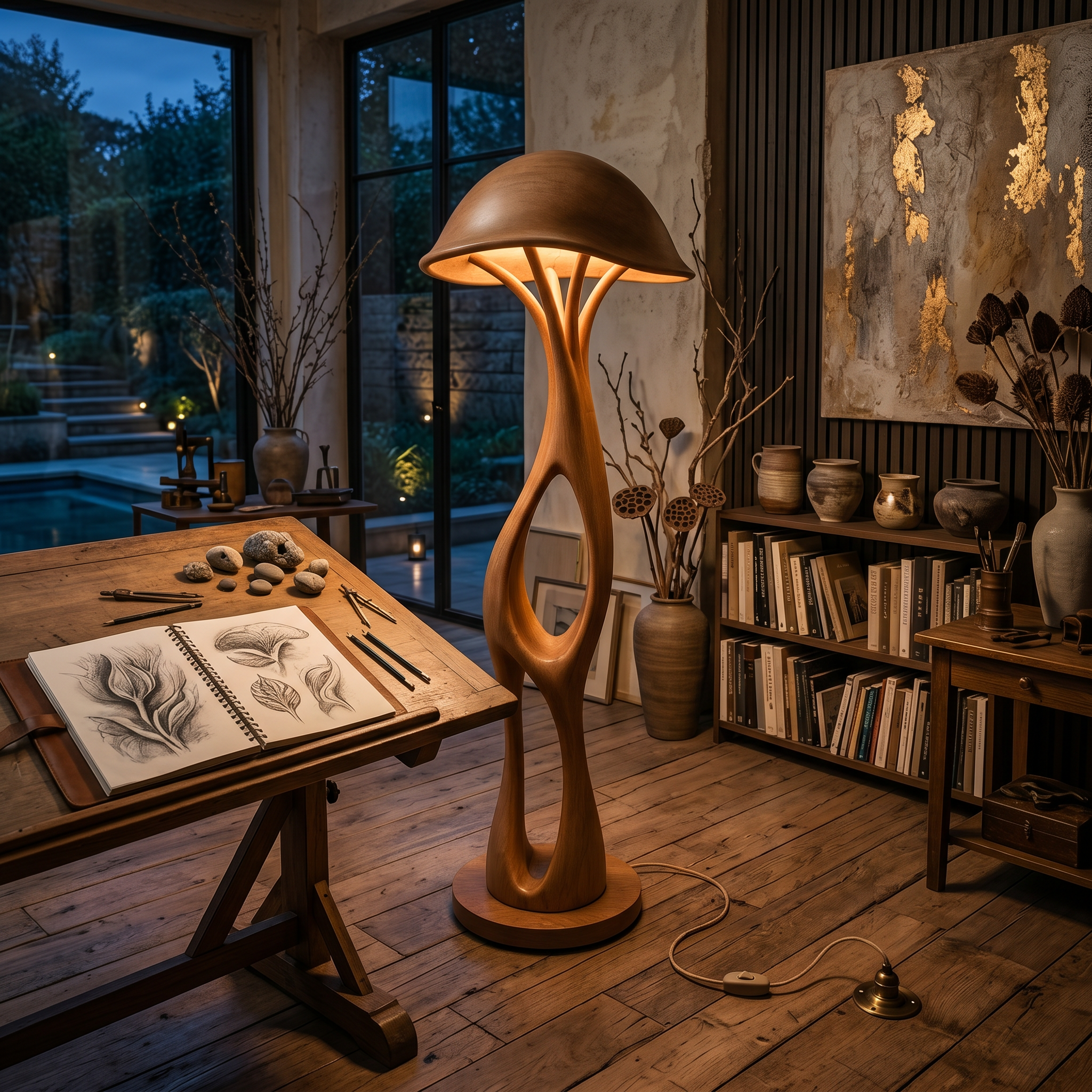 Contemporary Dome Mushroom Floor Lamp For Bedroom SILDTTNLAM008