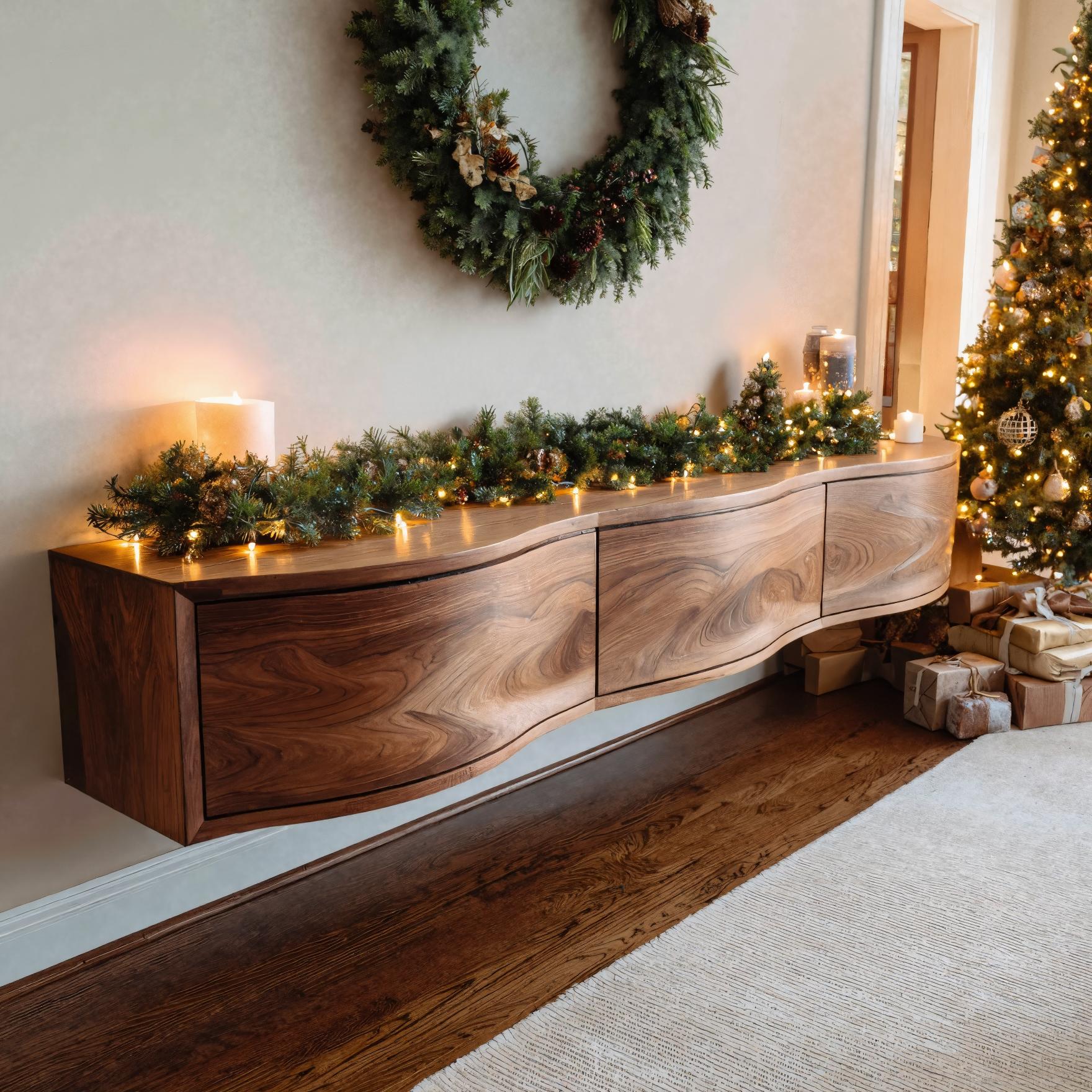 Modern Floating TV Shelf For Holiday Decoration SITHHNCM002