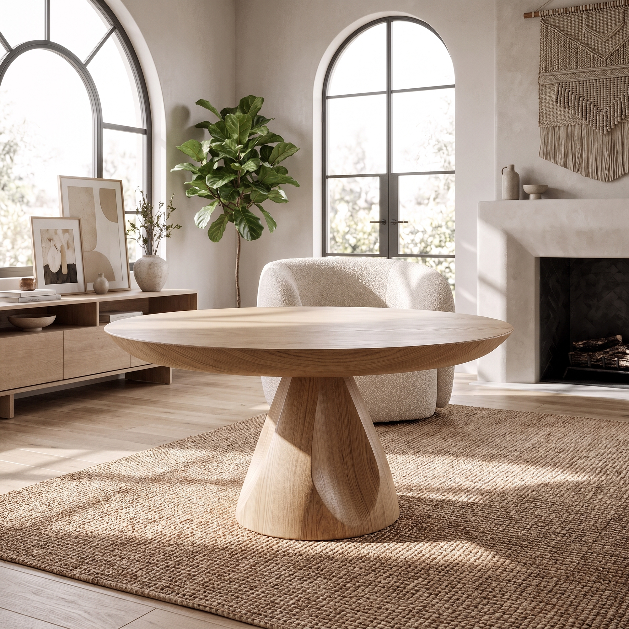 Contemporary Round Coffee Table Living Room Family Room SINLKICF211