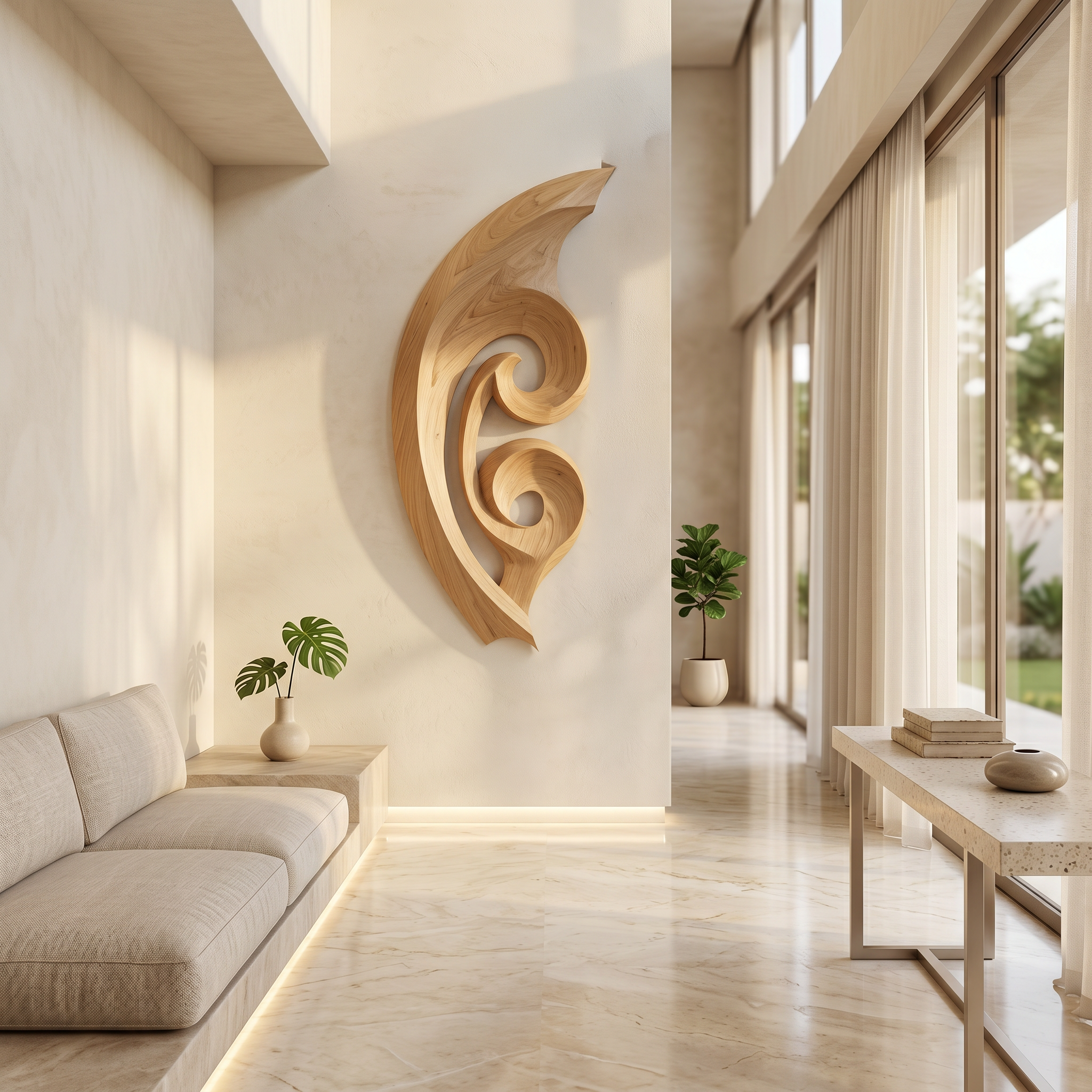 Organic Wall Sculpture For Living Room SINLSAWD081
