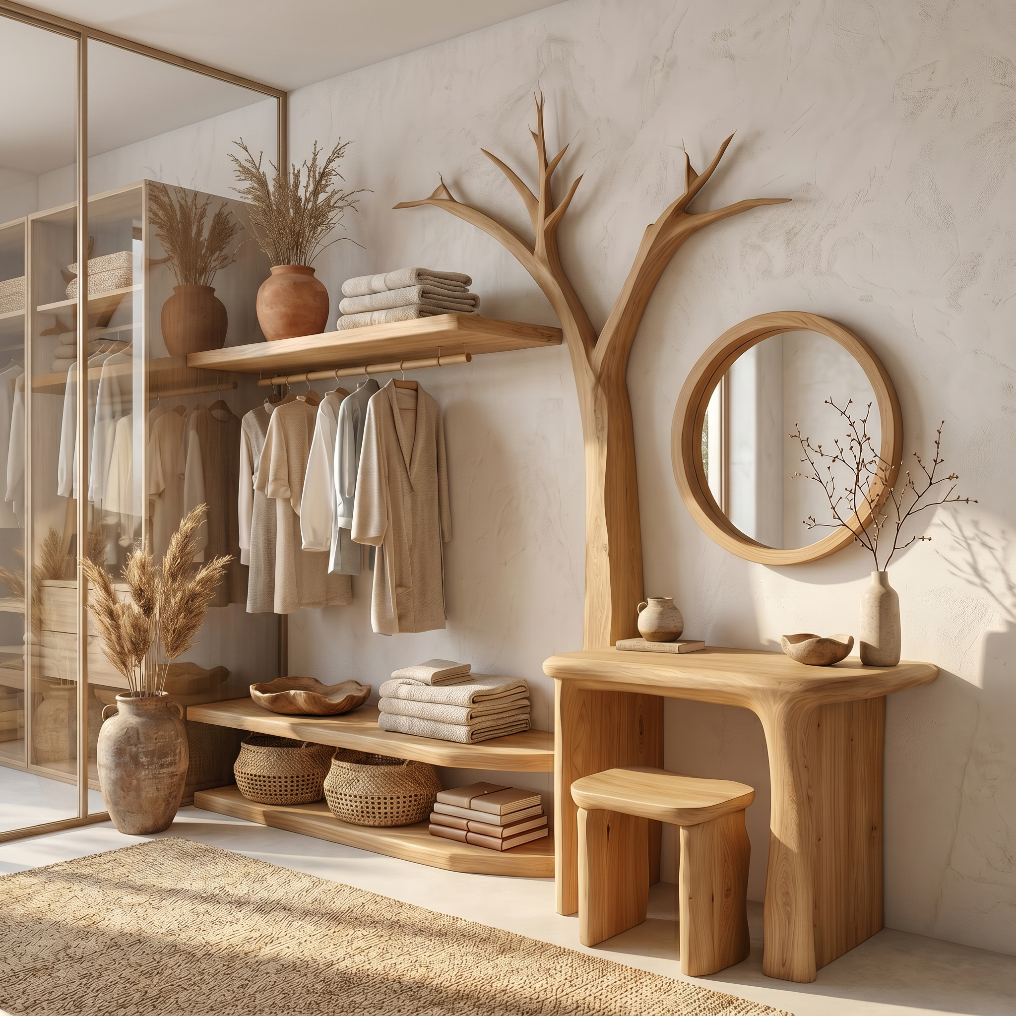 Organic Tree Coat Rack Dressing Table Bedroom And Dressing Room SINLSATCR113