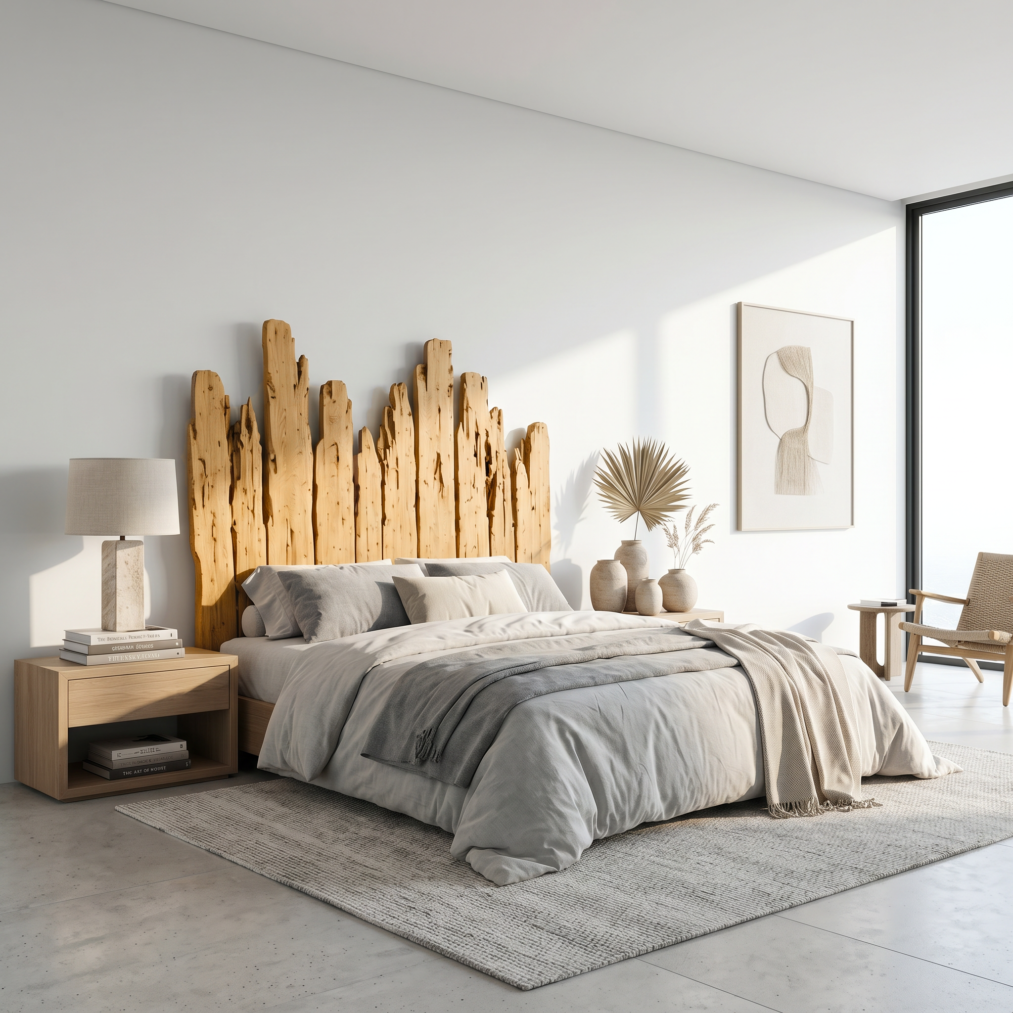 Rustic Skyline Headboard Wooden Bed Headboard For Bedroom SINLSAHB056