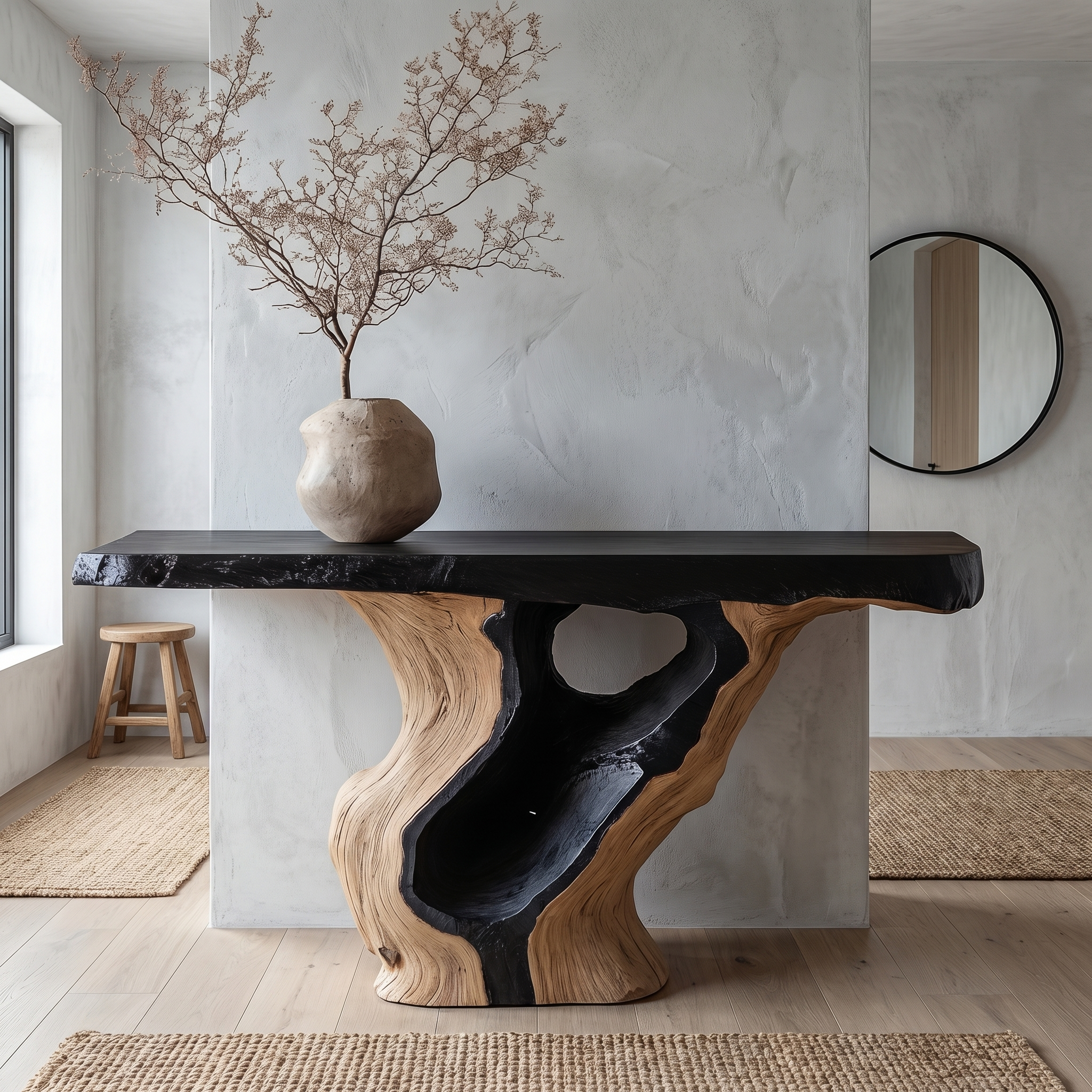 Sculptural Tree Root Console Table For Entryway And Living Room SINLHACS567
