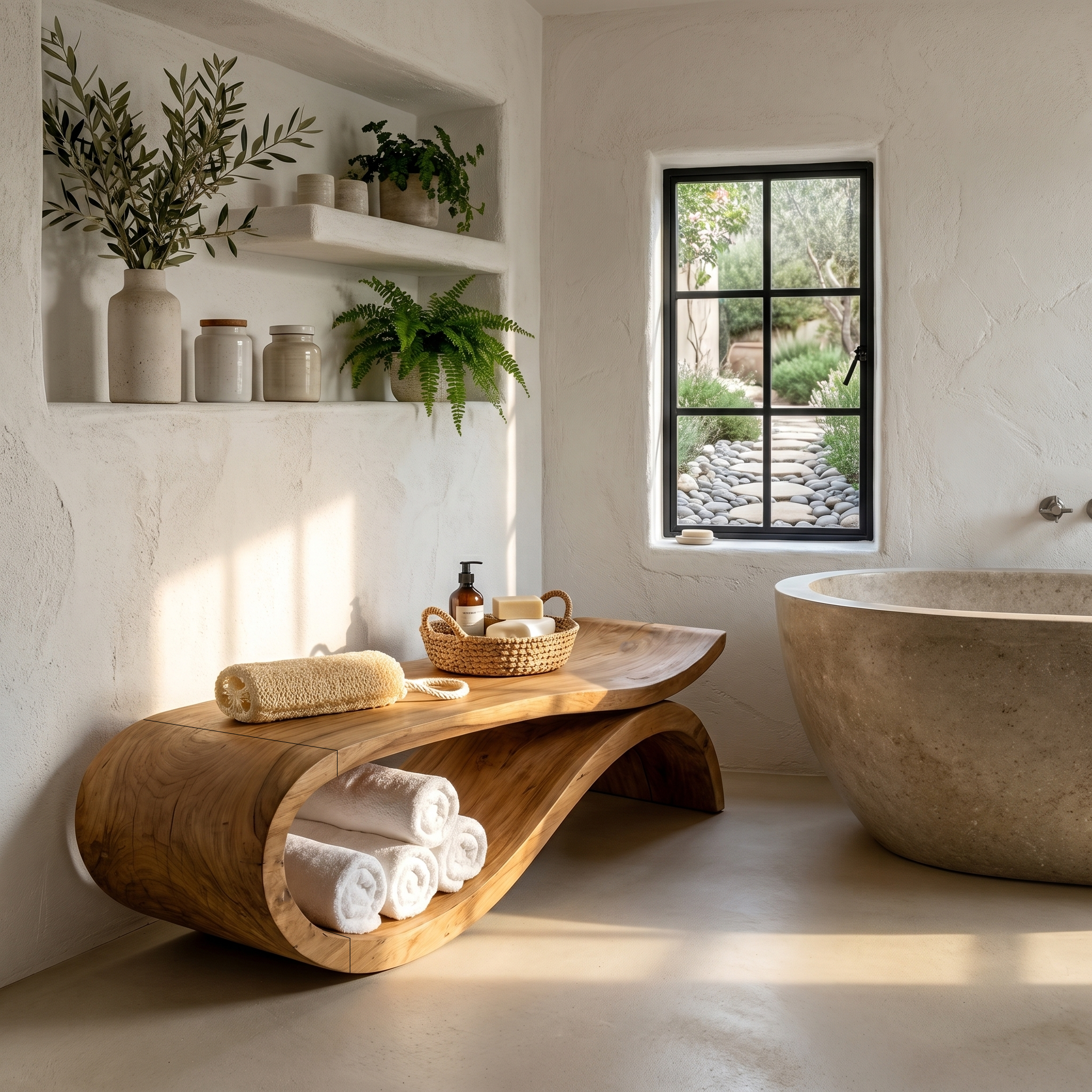 Modern Shower Bench For Bathroom SINLHARS125