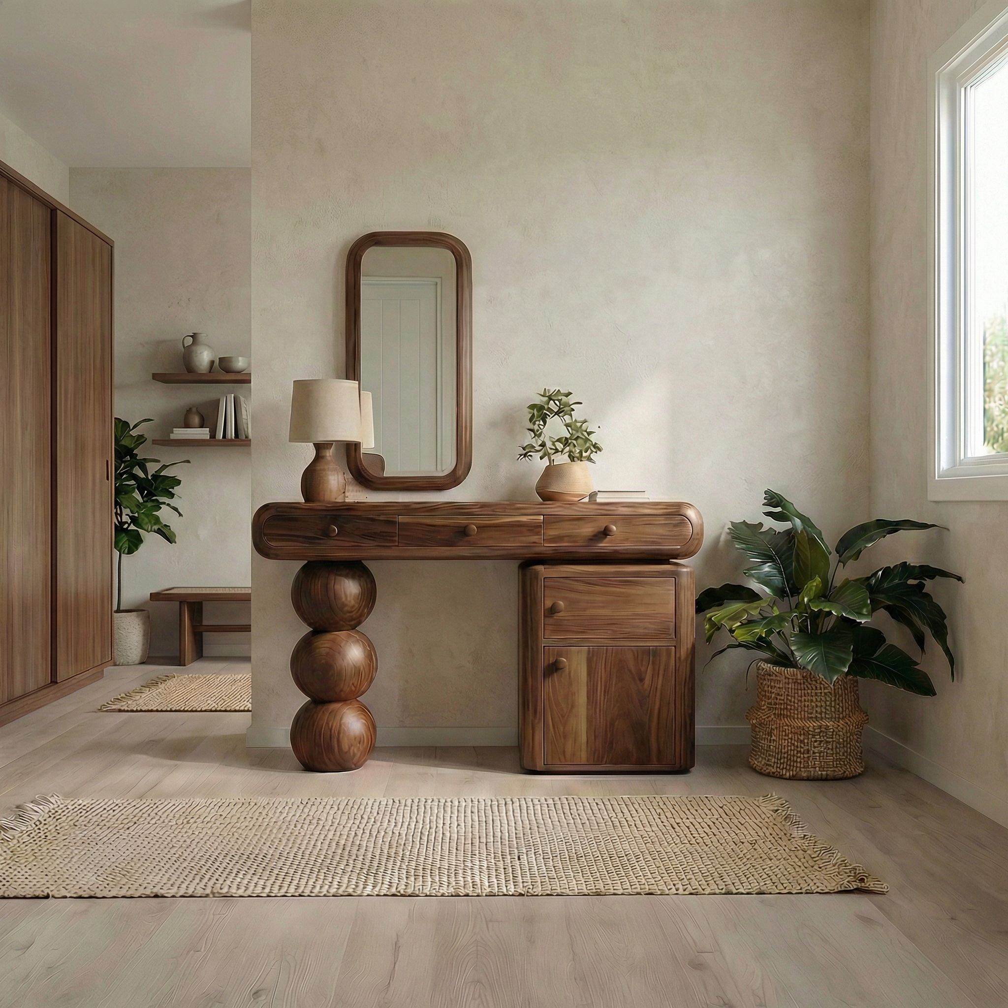 Contemporary Wooden Dressing Table Bedroom Or Vanity Area SINLSABDT048