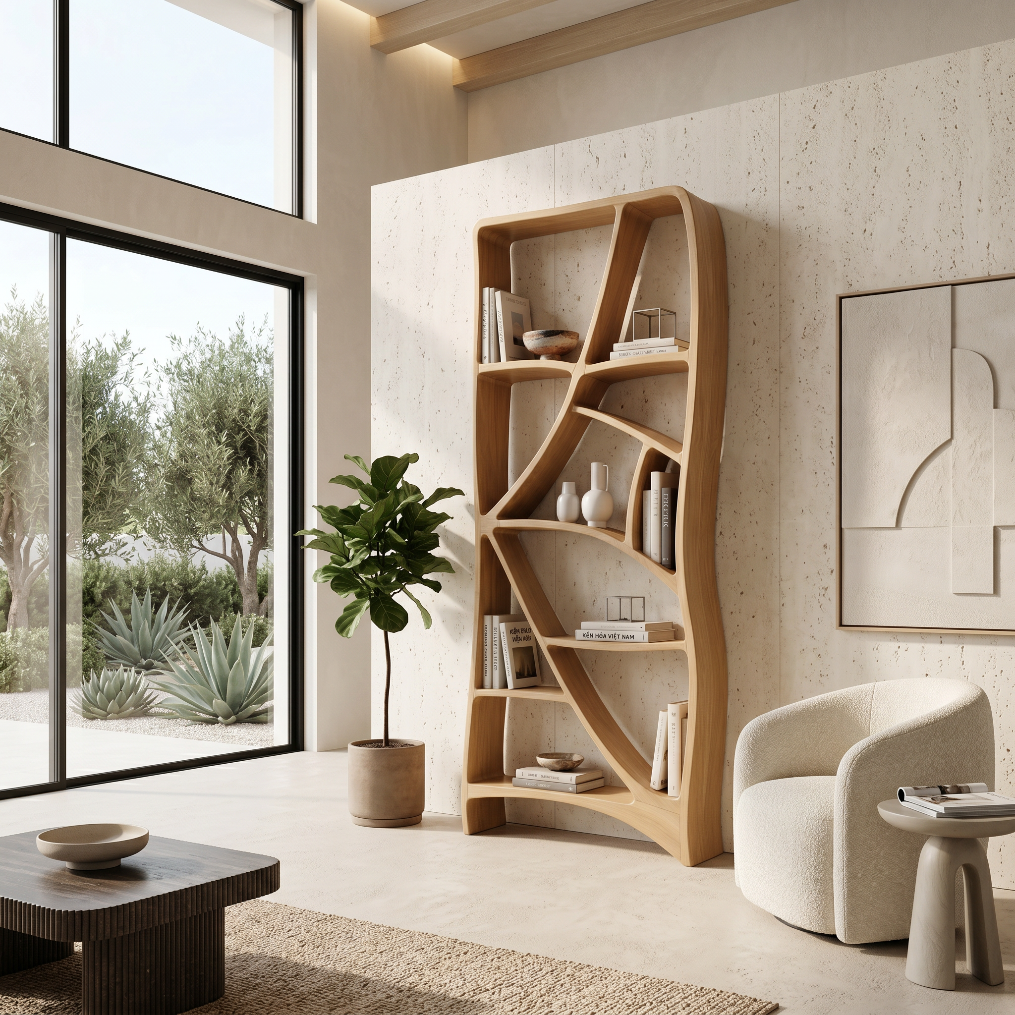 Minimalist Display Bookshelf For Cozy Lounge Corner SILDTTNBS048