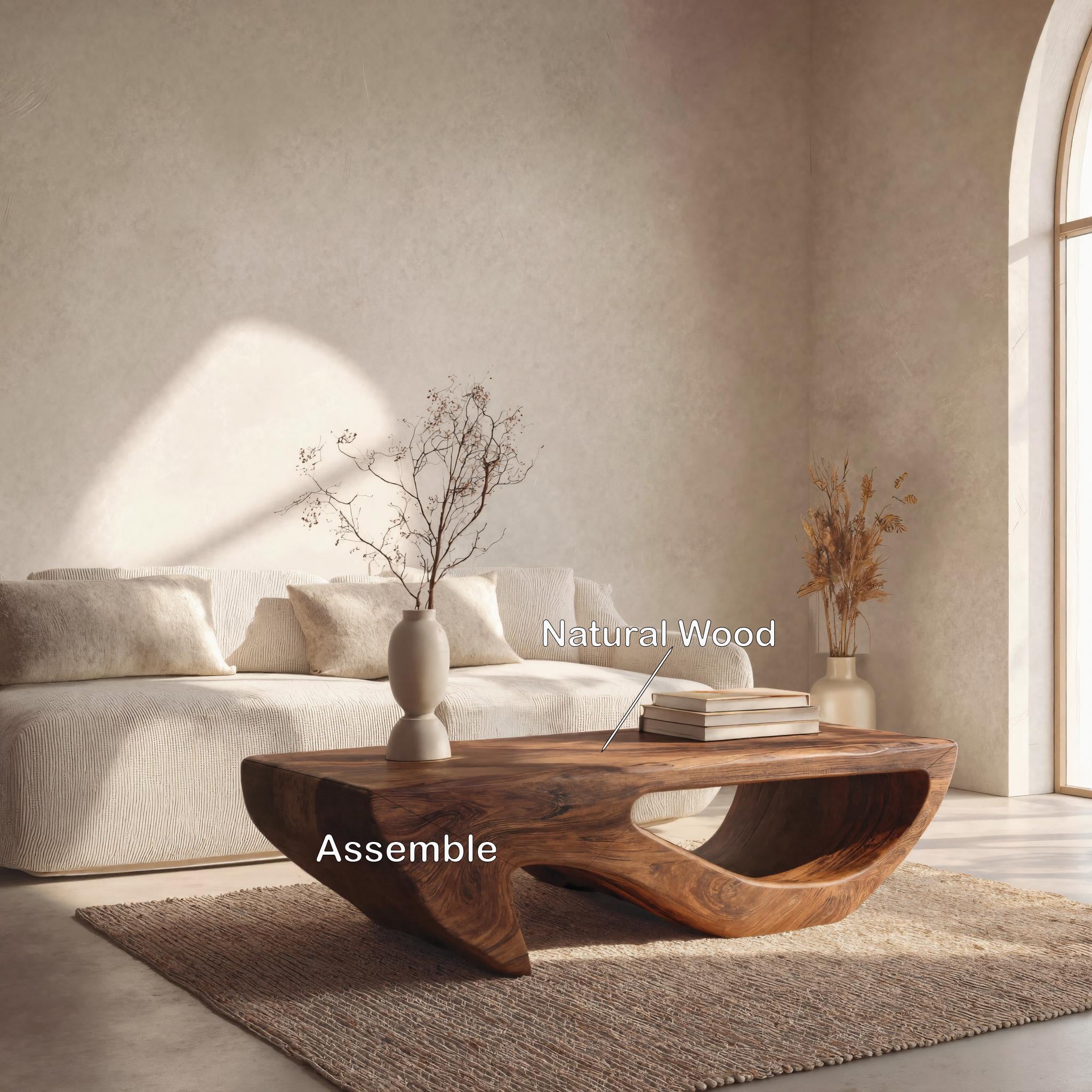 Modern Coffee Table Open Shelf Design For Living Room RTTHHNCF051