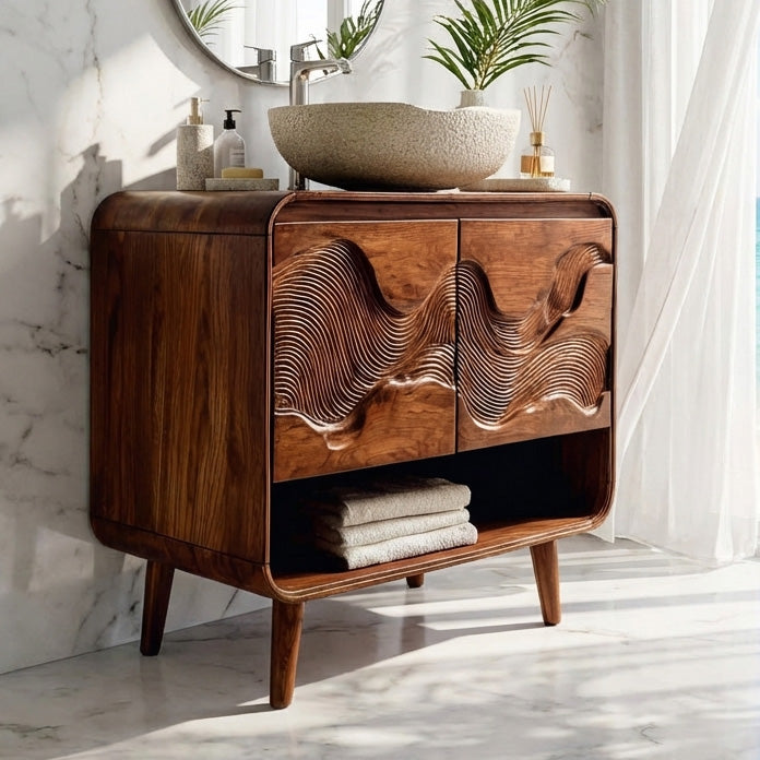 Coastal Wooden Bathroom Vanity For Bathroom RTTHHNBRV014