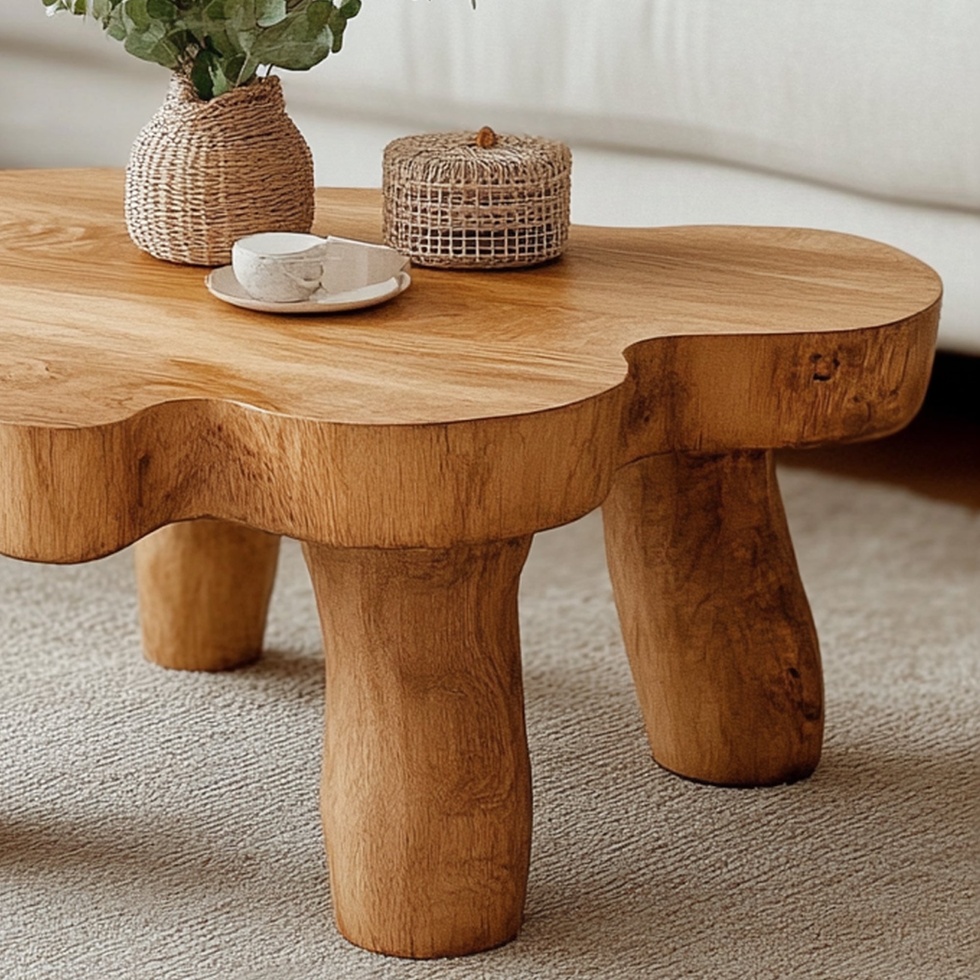 Rustic Living Edge Coffee Table For Cozy Interiors SILDTCF003