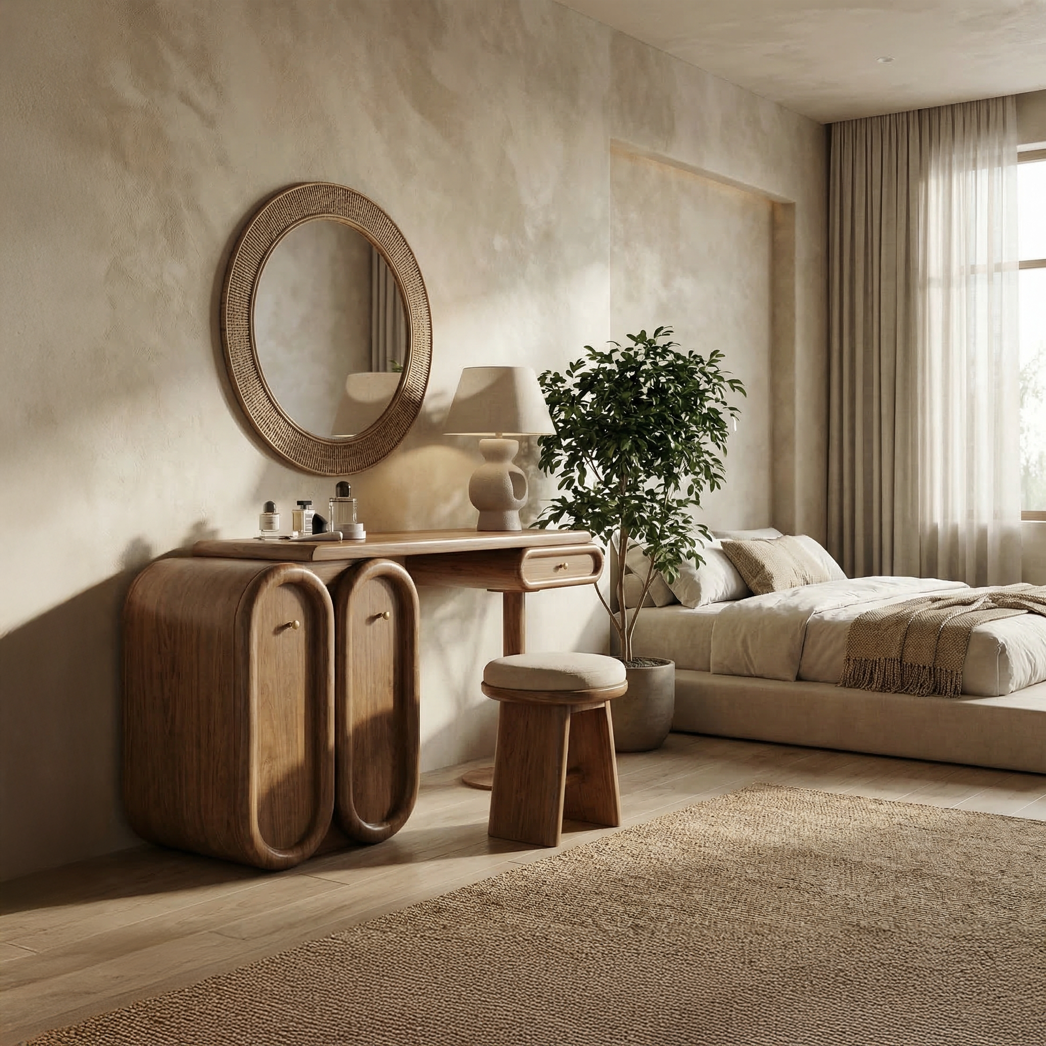 Modern Dressing Table With Storage Unique Design For Bedroom SINLSABDT050