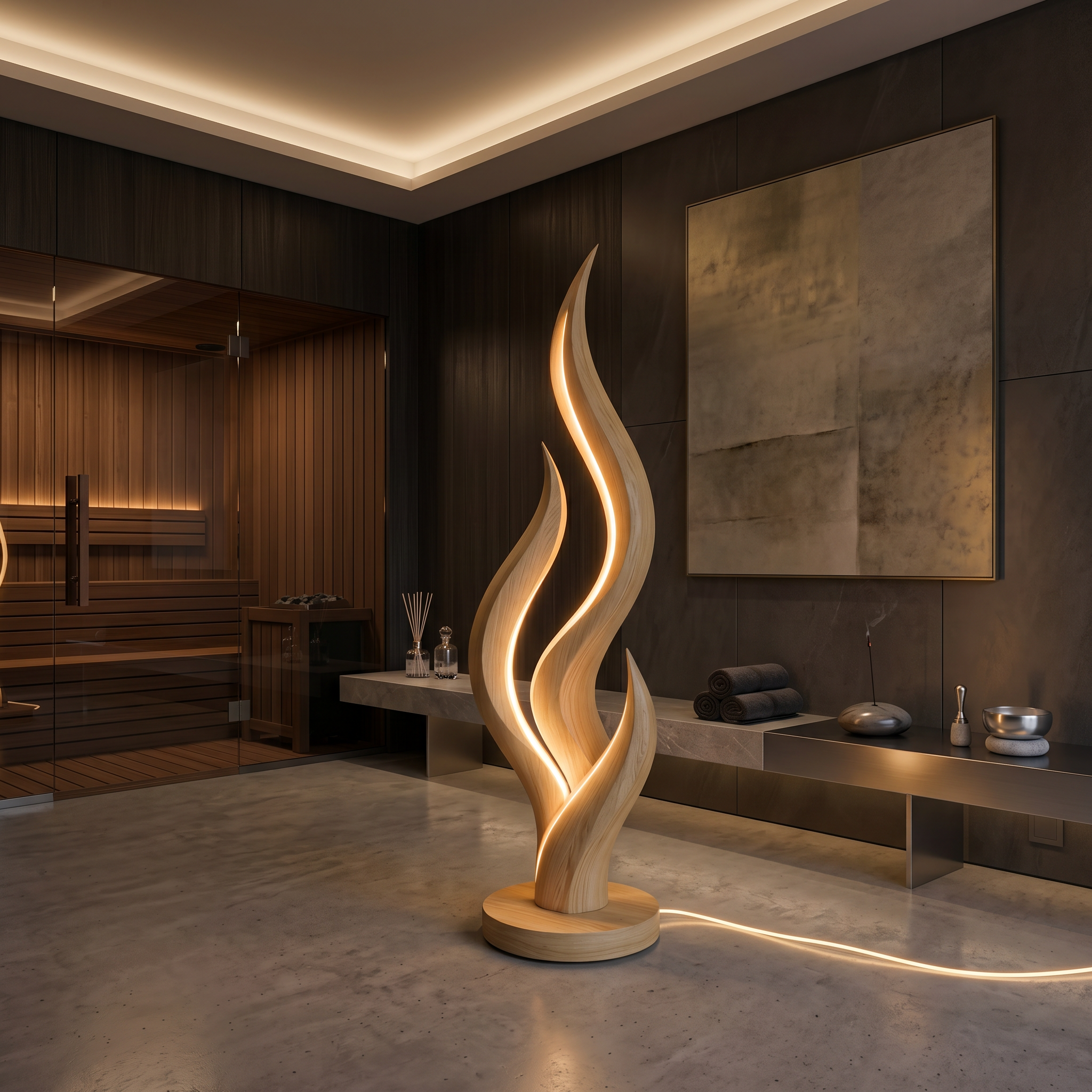 Modern Flow Curve Lamp For Bedroom Corner SILDTTNLAM039