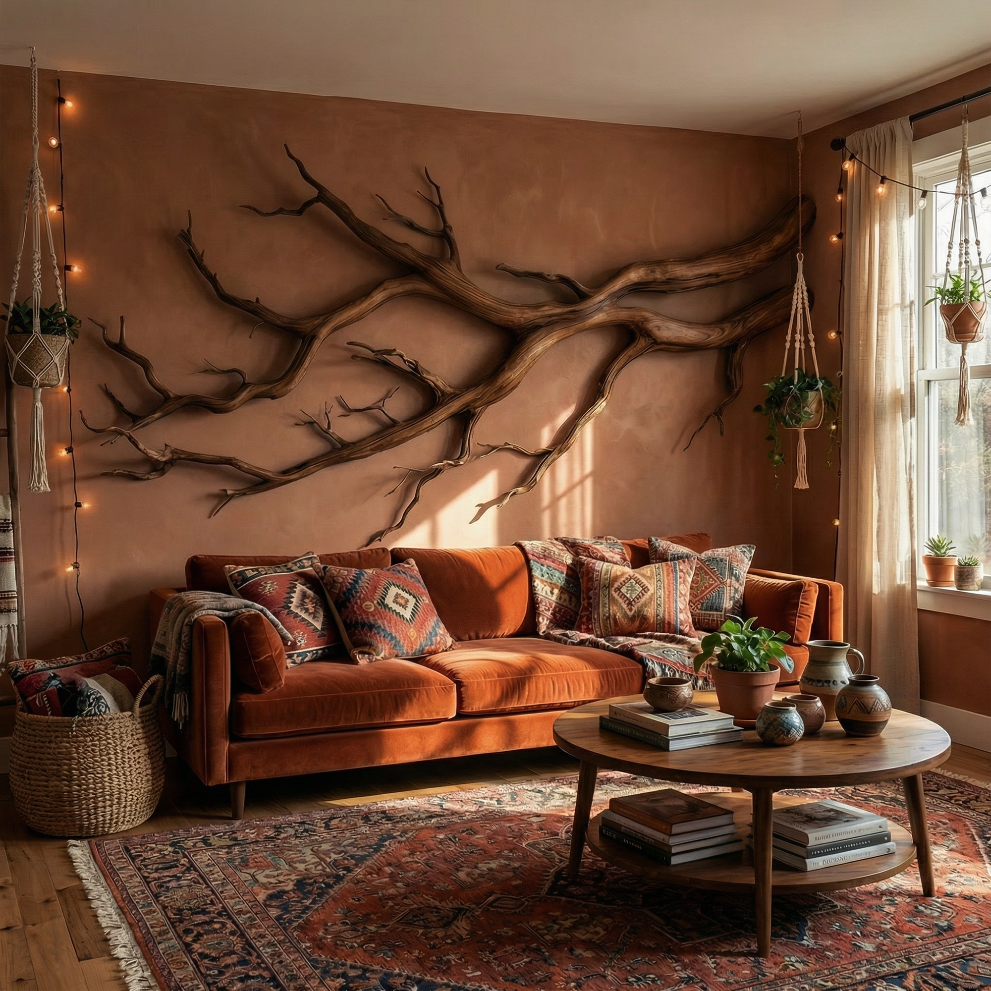Modern Farmhouse Driftwood Branch Wall Decor Living Room SINLKIWD060