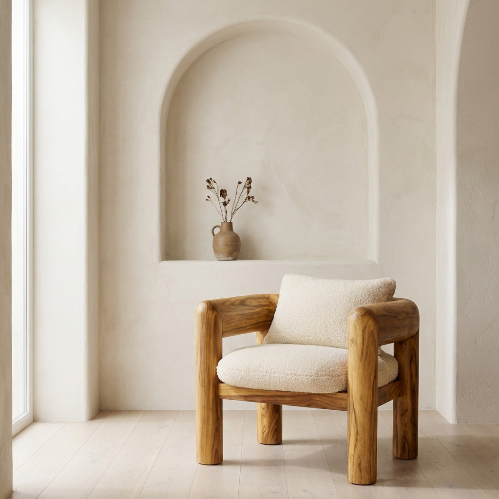 Minimalist Natural Wood Chair For Modern Living Room RTTHHNCHR147