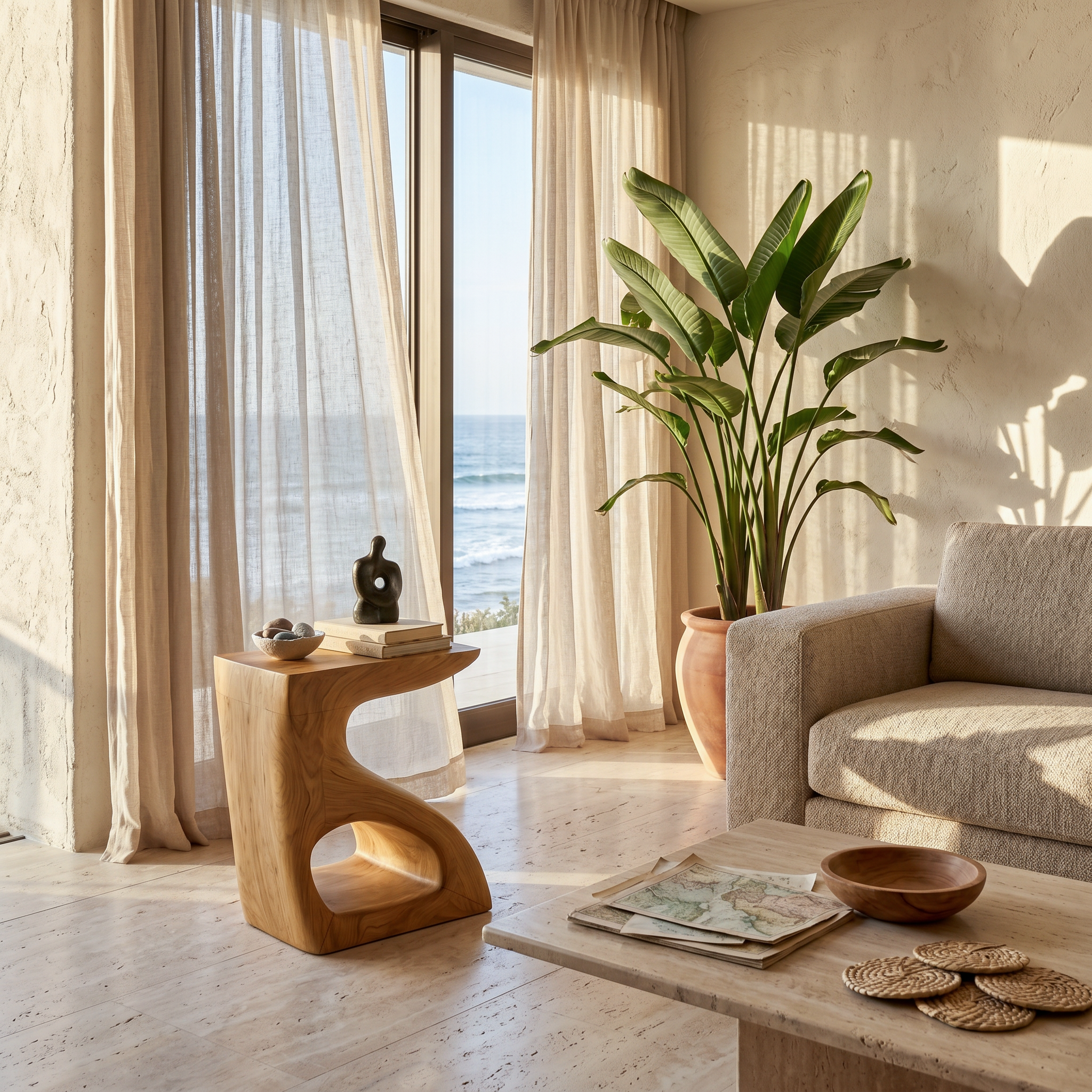 Modern Sculptural Side Table For Home Decor RTTHTTSTA032