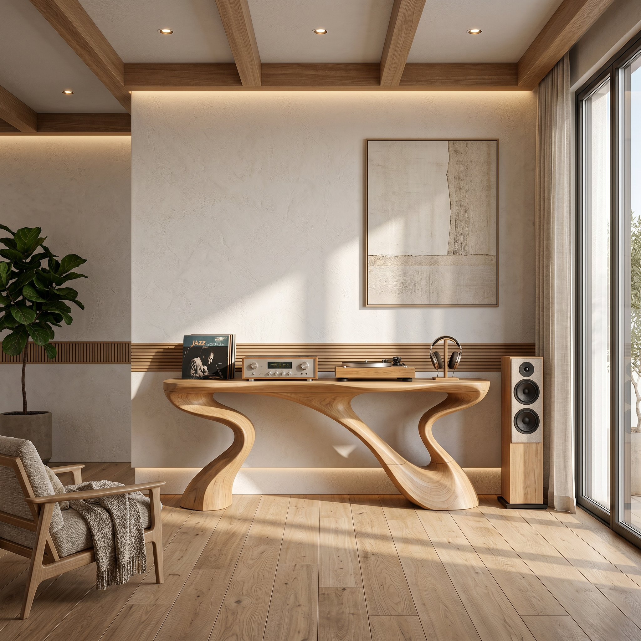 Minimalist Floating Console Table For Apartment Interior Design SILDTTNCS109