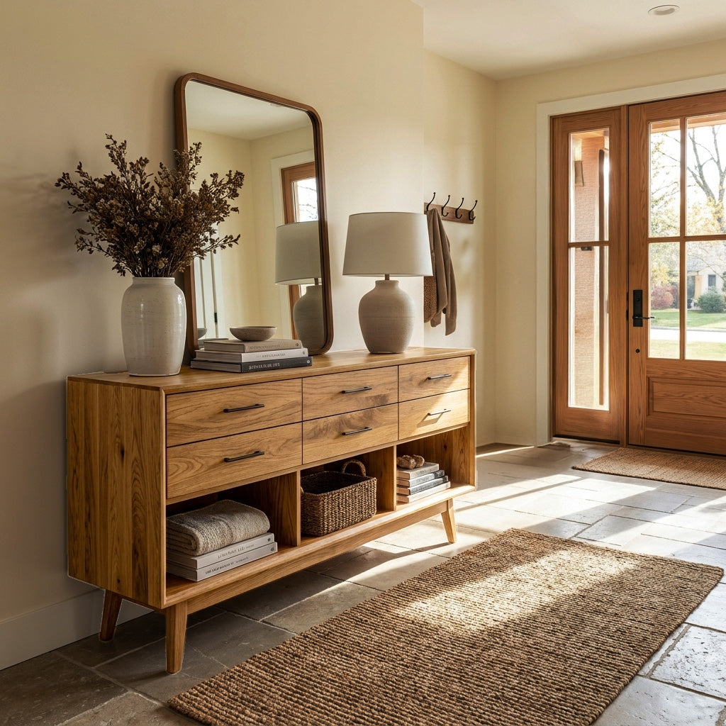 Modern Wooden Console Table With Open Shelf For Entryway RTTHHNCS027