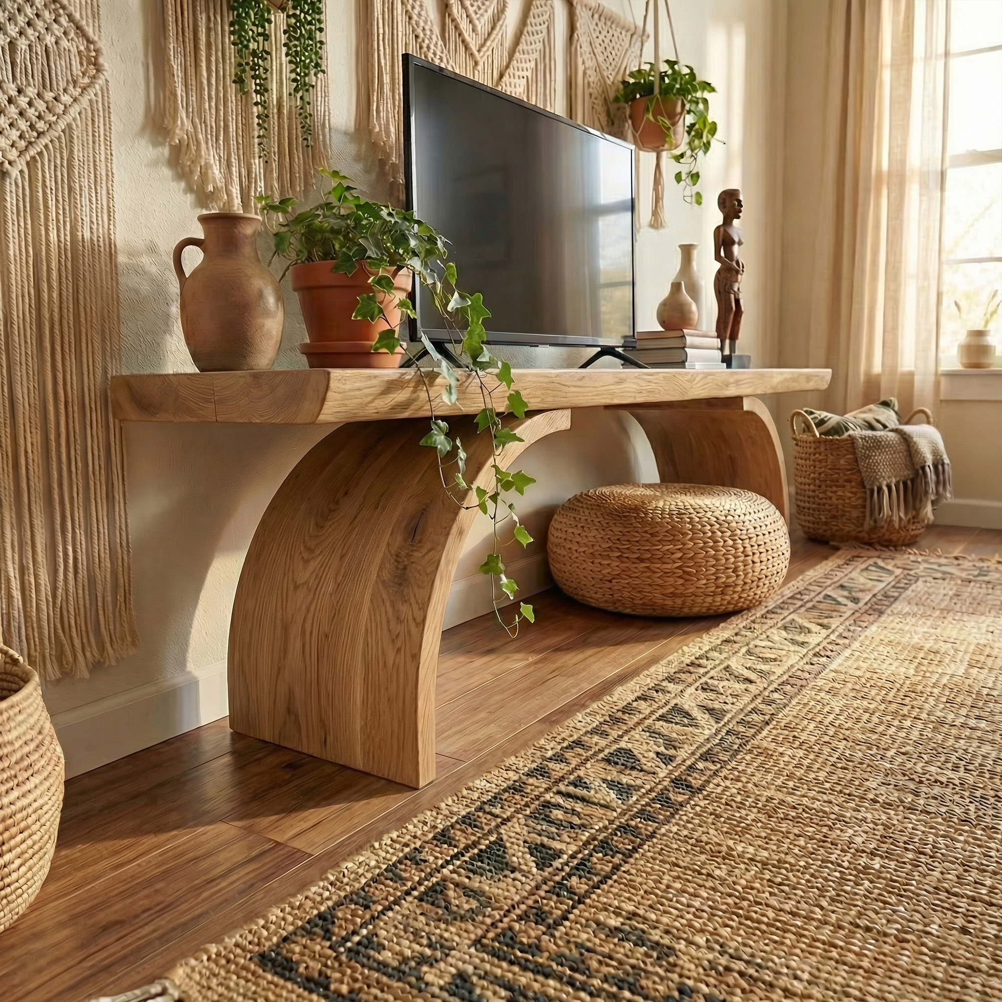 Modern Wood TV Stand Living Room SINLKITS005