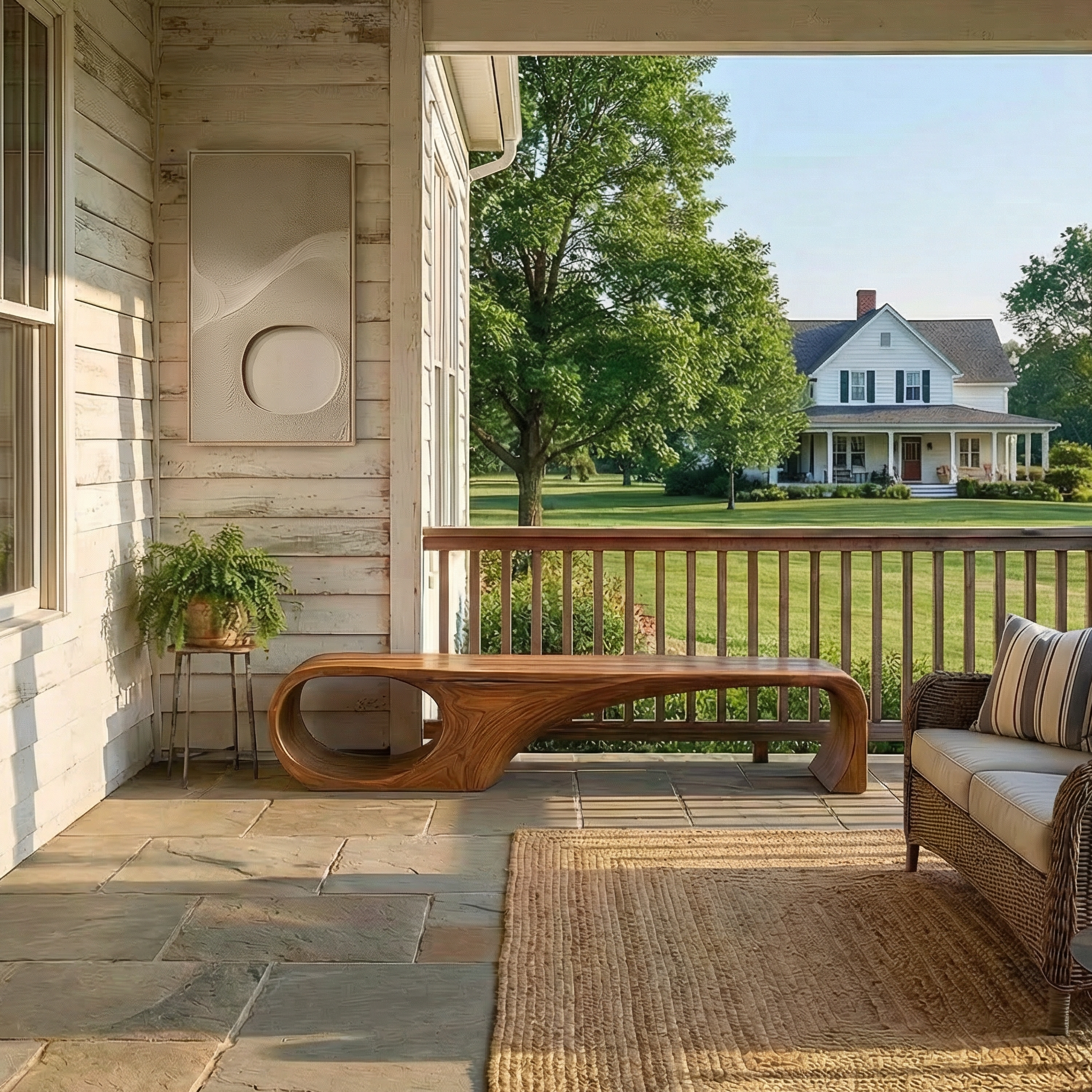 Modern Sculptural End Of Bed Bench For Bedroom And Interior Decor SINLSARS086