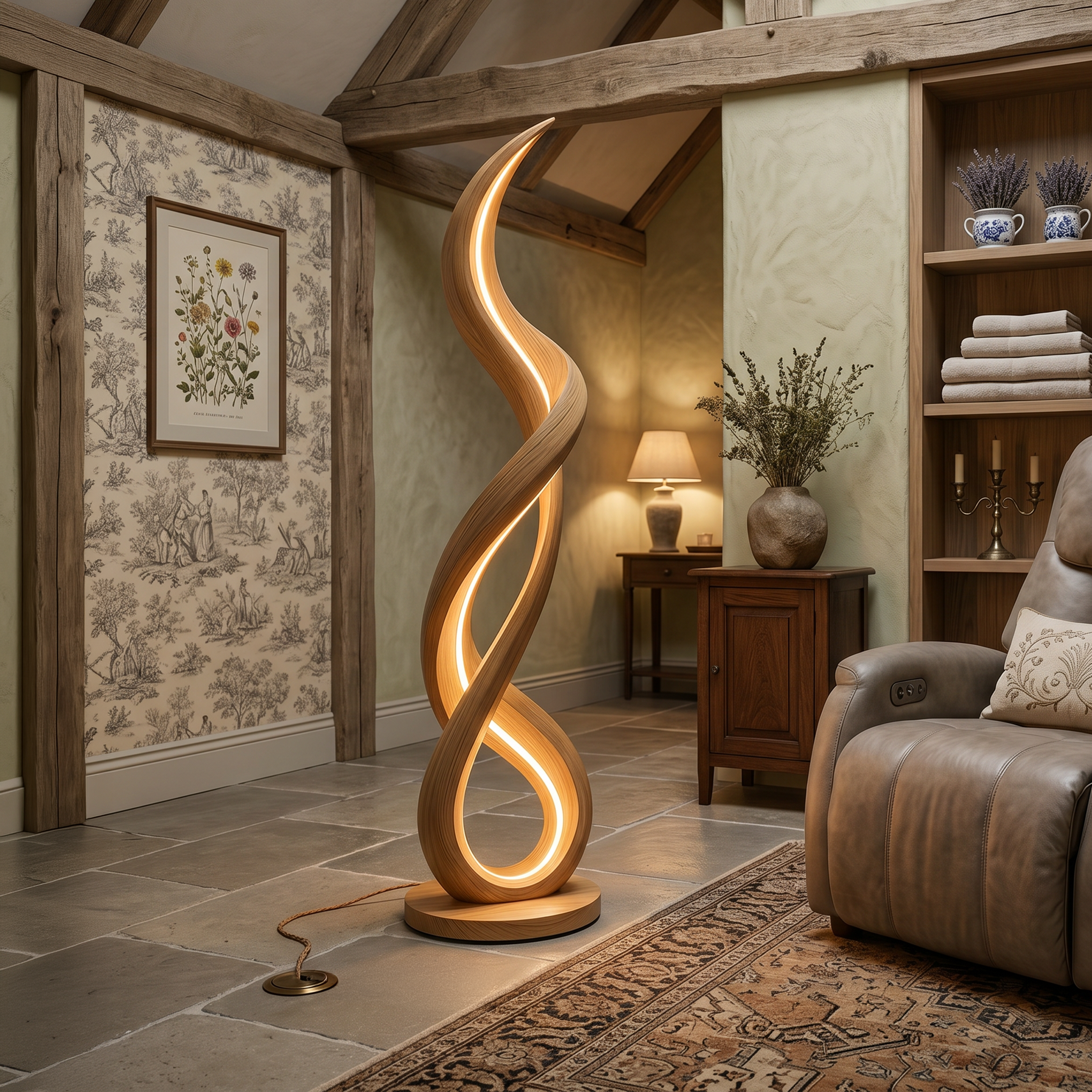 Organic Gentle Wave Floor Lamp For Modern Interior SILDTTNLAM032