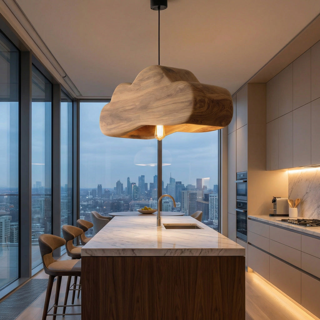Scandinavian Wooden Pendant Light For Contemporary Kitchen Island RTTHHNLAM041