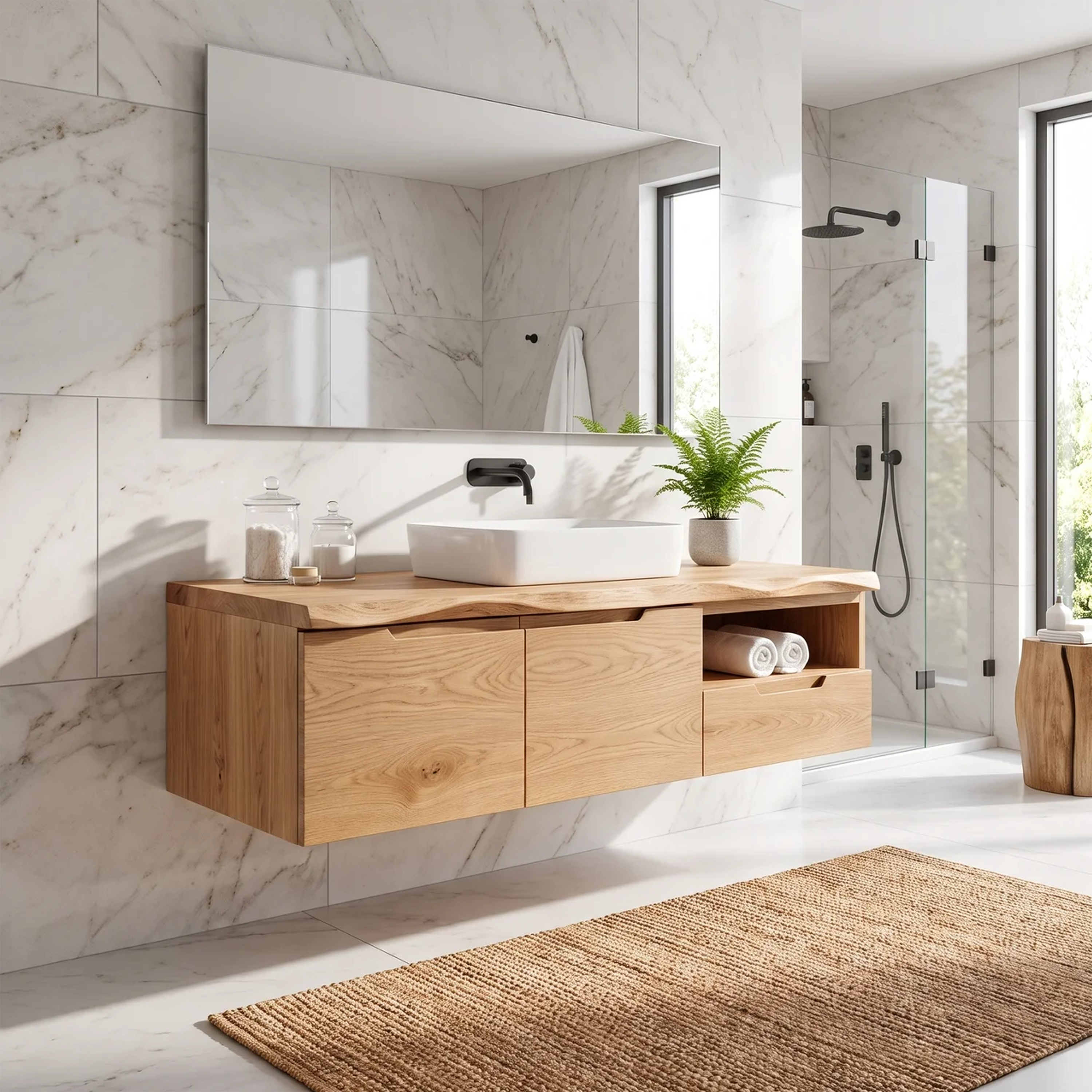 Luxury Wood Bathroom Vanity Coastal Beach House SILDTTRBRV201