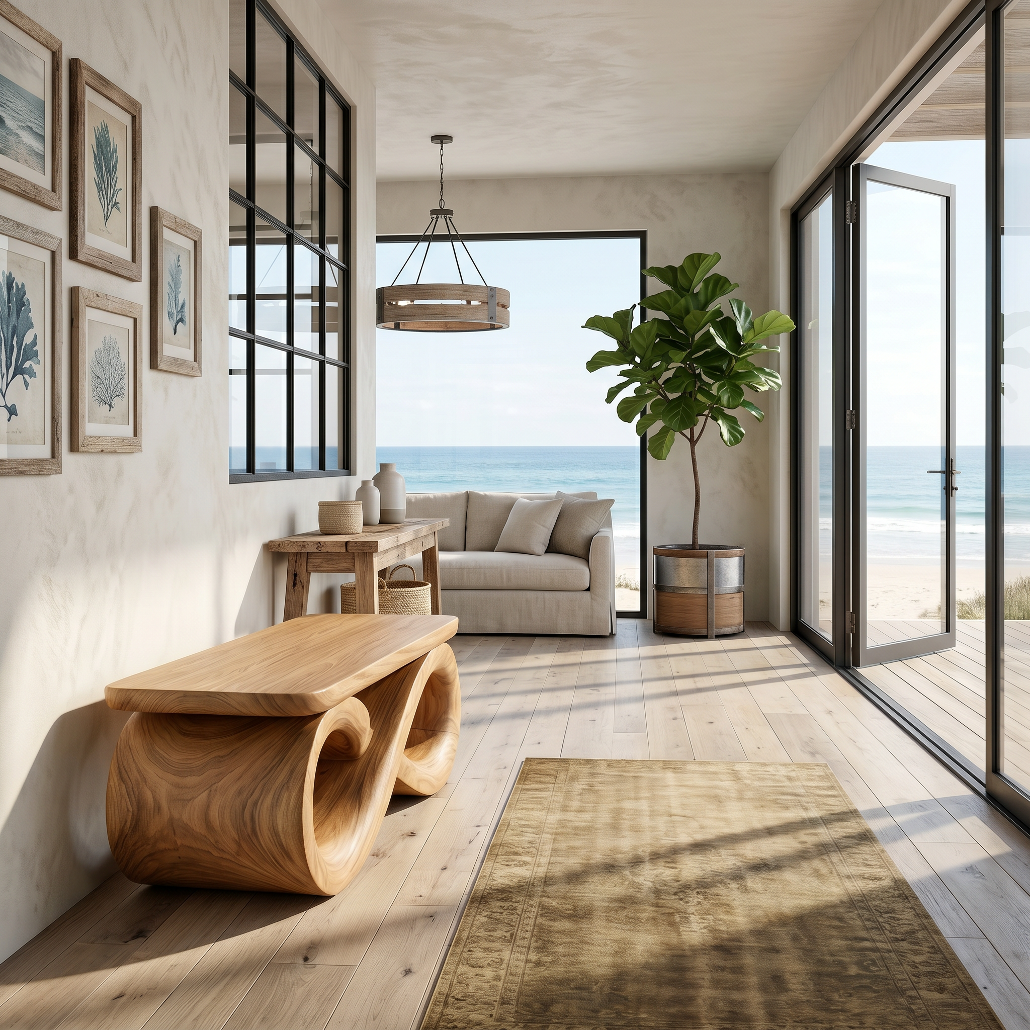 Organic Modern Dining Bench Luxury Home SILDTTRBEN060