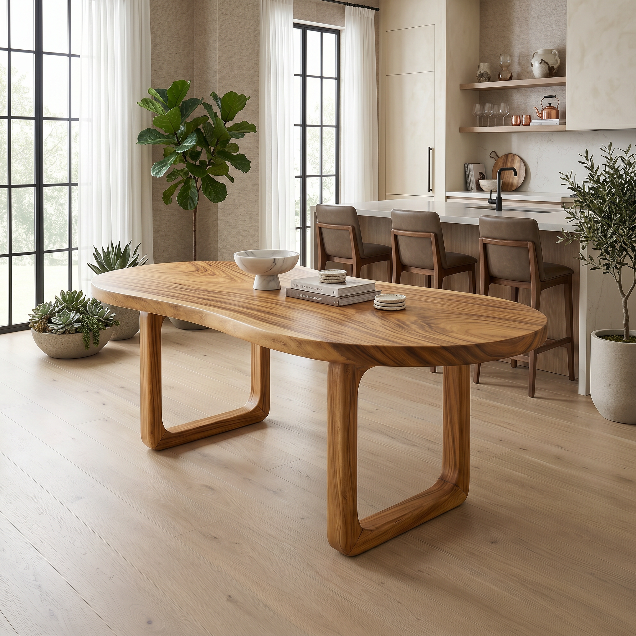 Tropical Oval Dining Room Table For Poolside Room SILDTTRDN057
