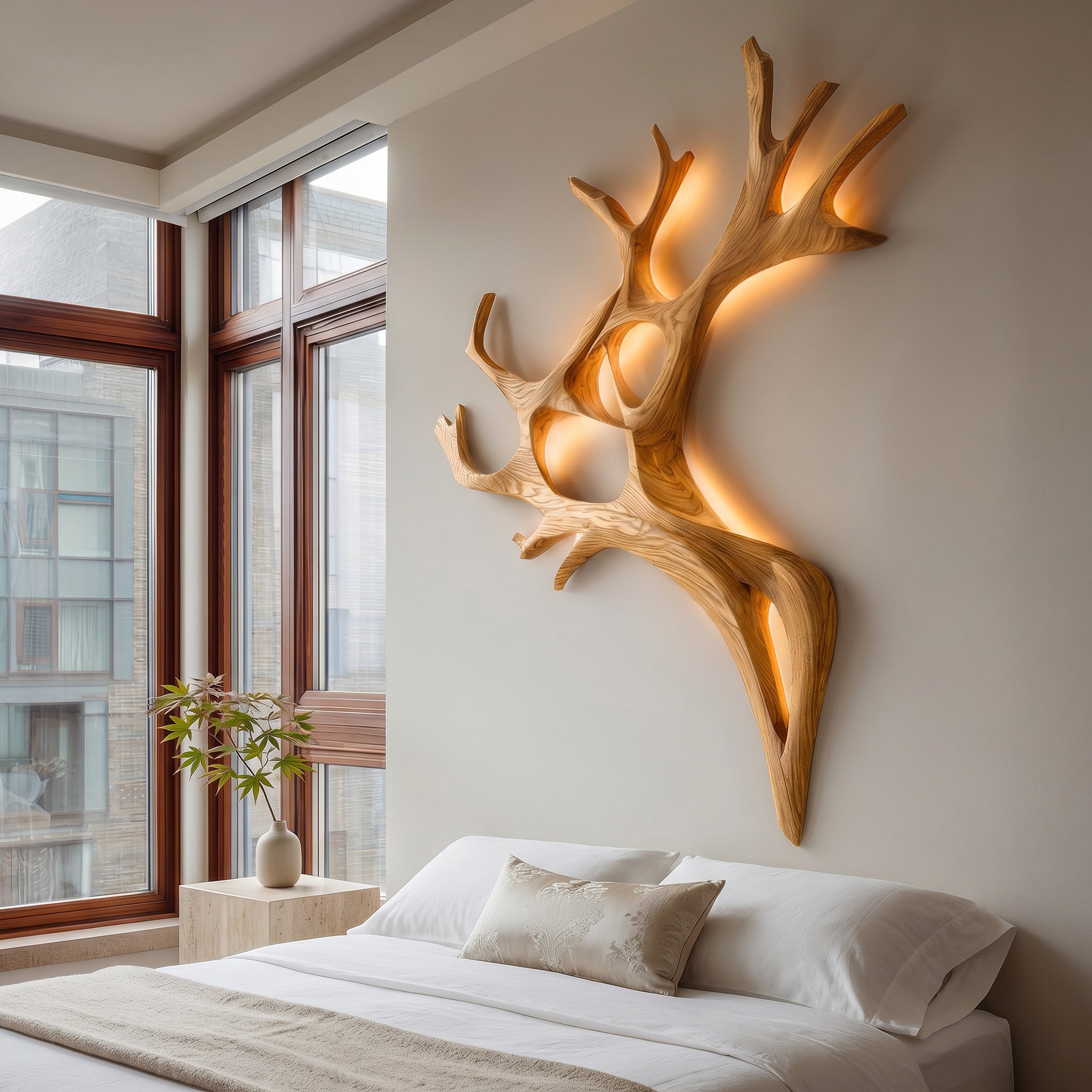 Artistic Wooden Wall Light For Home Decor RTTHHNLAM060
