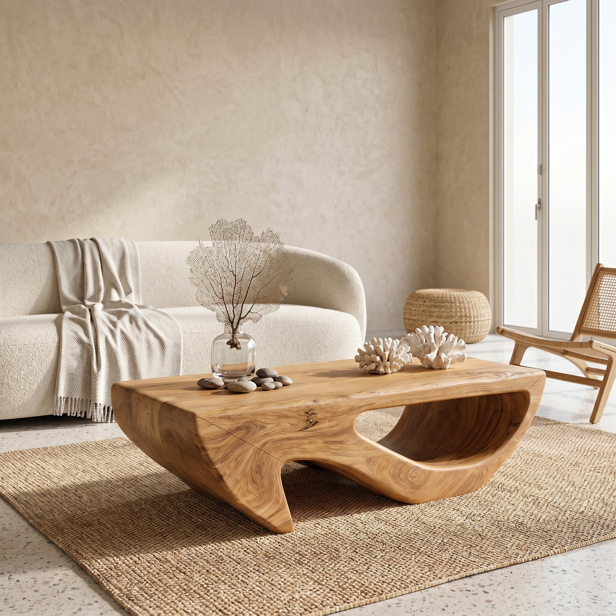 Modern Coffee Table Open Shelf Design For Living Room RTTHHNCF051