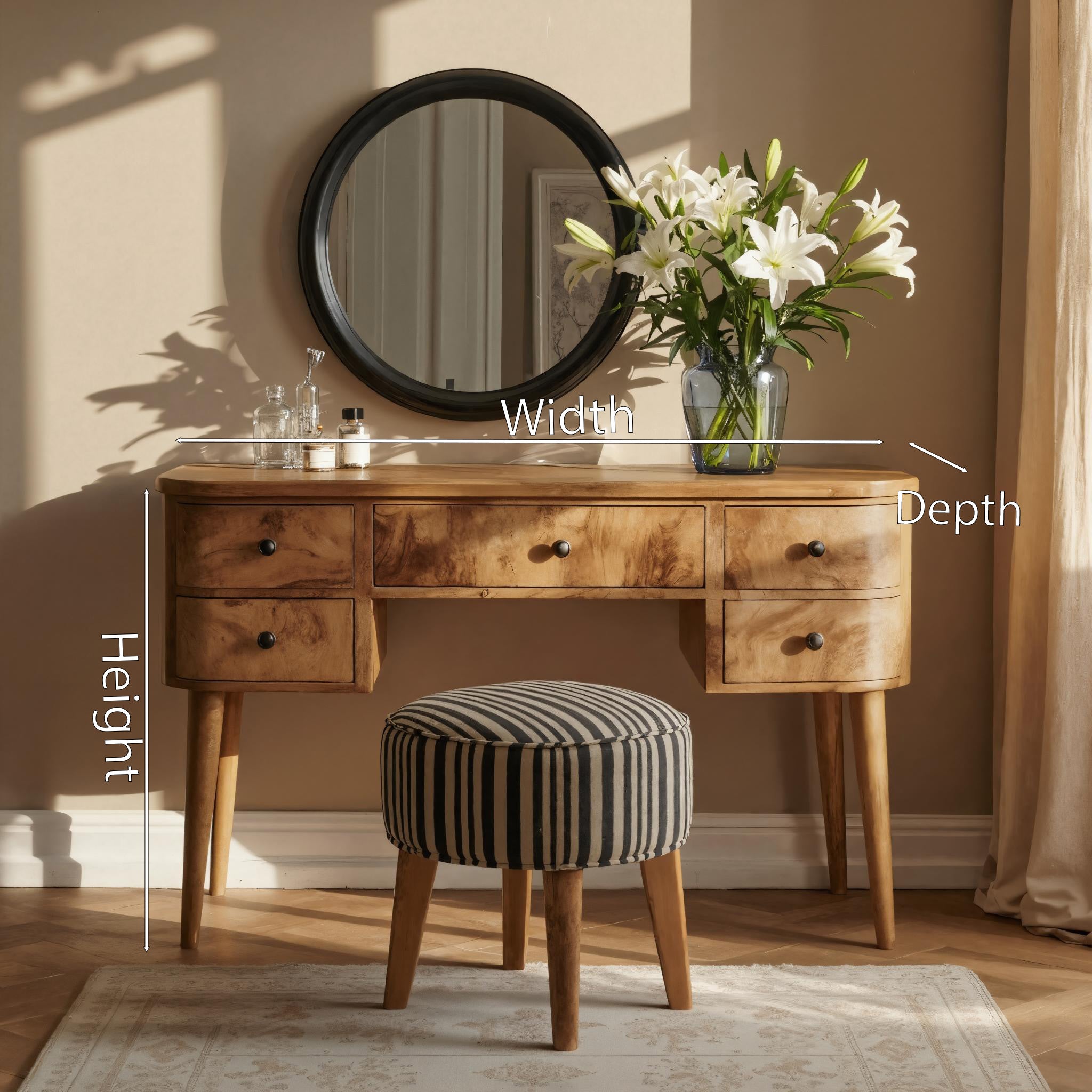 Handmade Vanity Table With Drawers For Bedroom SITHHNVAN002