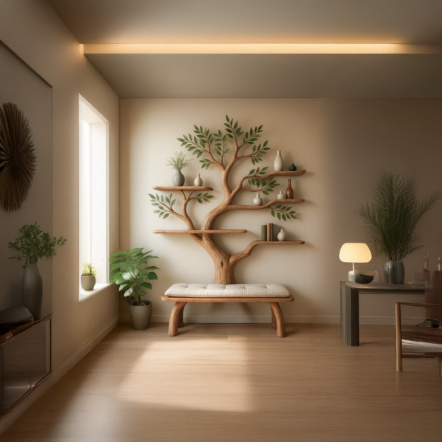 Rustic Tree Branch Shelf Living Bedroom SINLSATB223