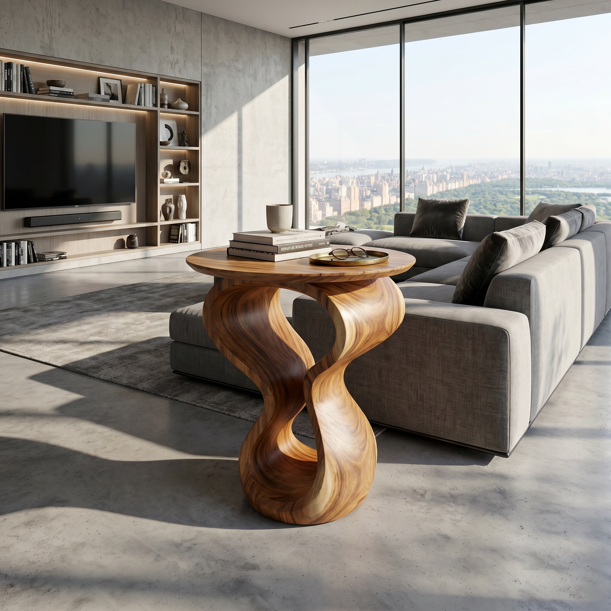 Organic Twisted End Table Villa Living Room SILDTTRSTA040