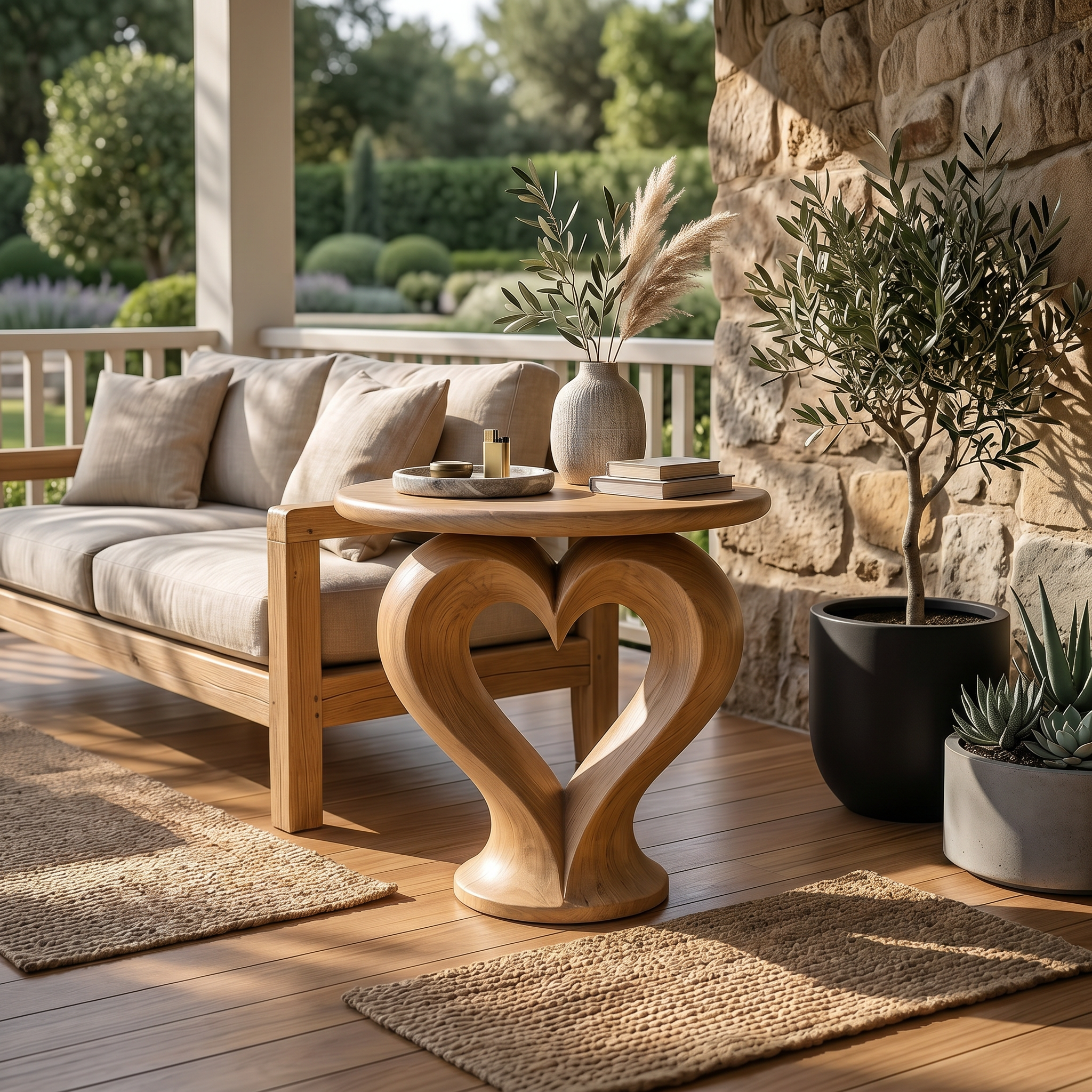 Modern Heart Base Accent Table Designer Library SILDTTRSTA033