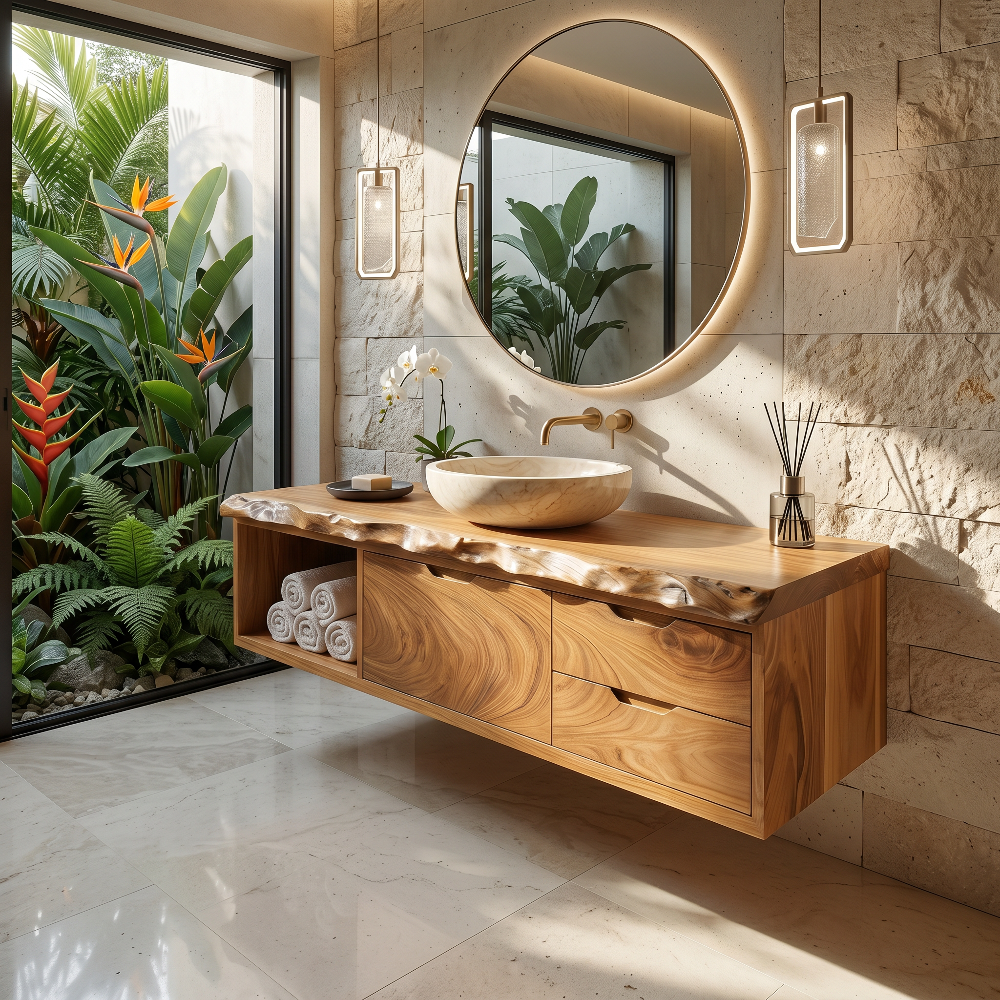 Luxury Floating Bathroom Vanity Primary Bathroom SILDTTRBRV188
