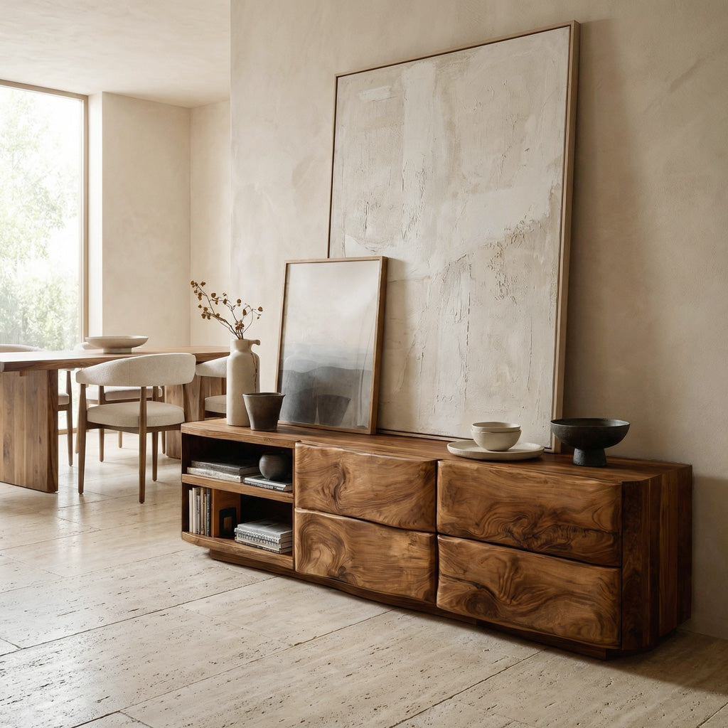 Quiet Luxury Low Sideboard Console For Living Room RTTHHNSD021