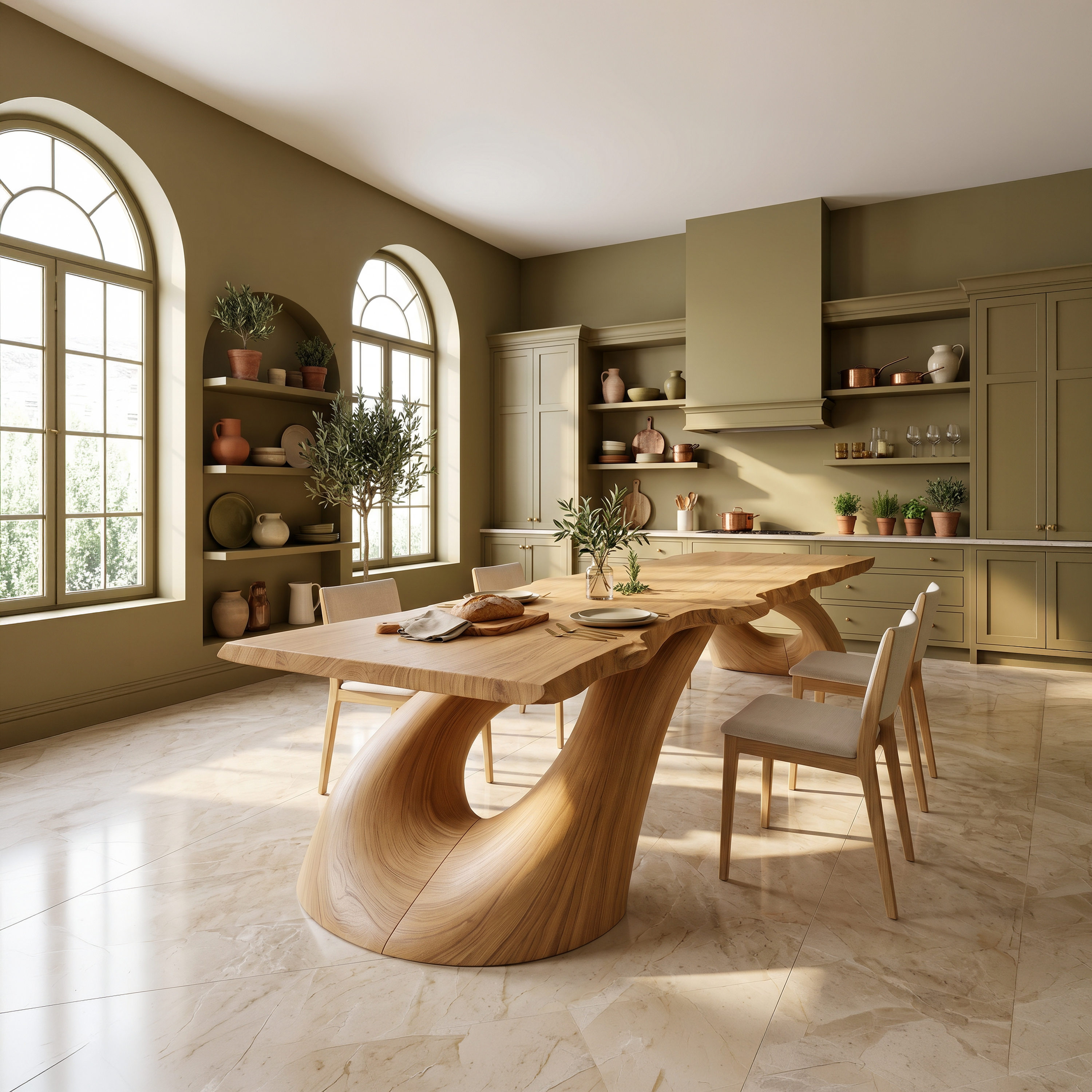Modern Live Edge Dining Table For Open Concept Dining SILDTTNDN031