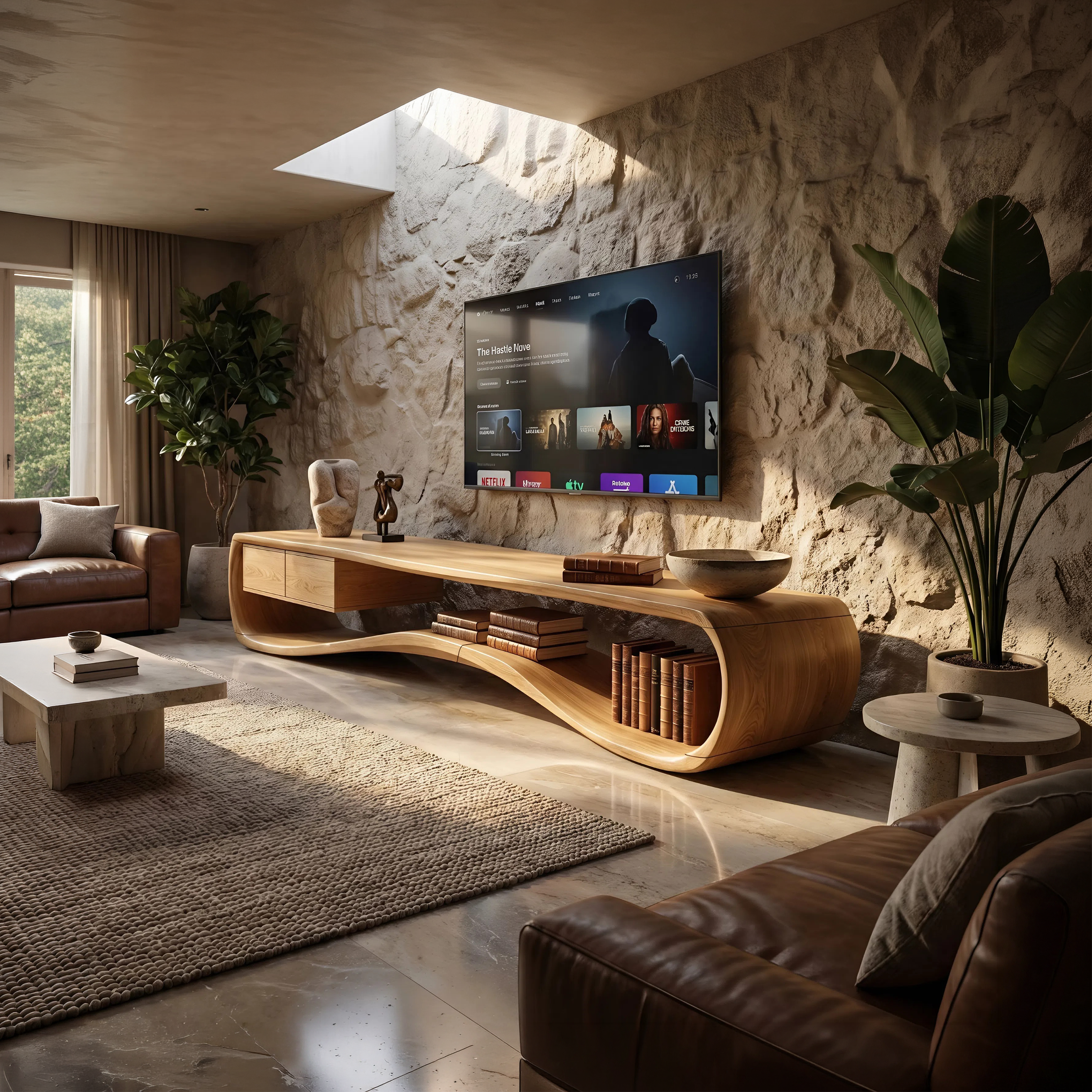 Minimalist Clean Line TV Console For Small Apartment SILDTTNTVC123
