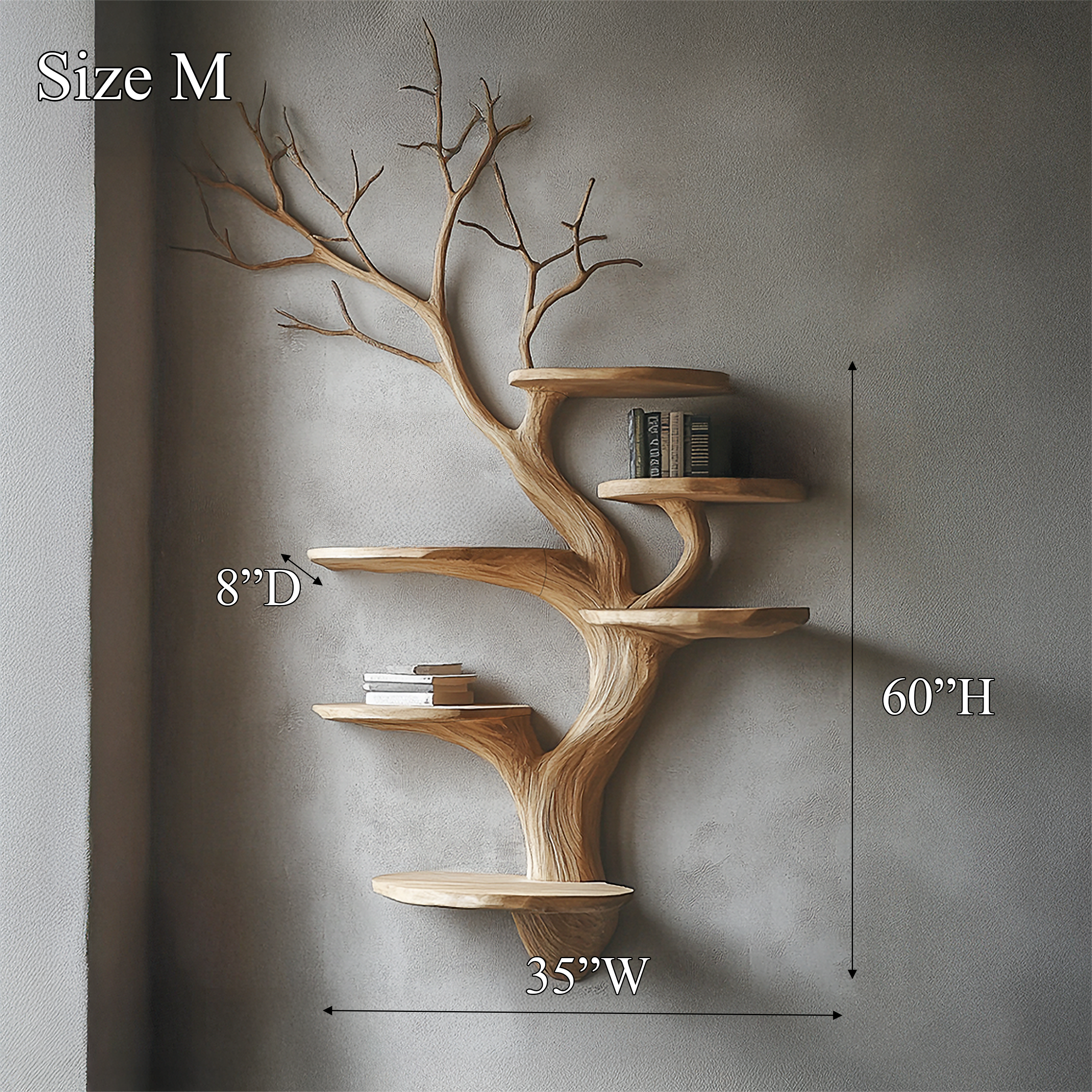Organic Modern Tree Display Shelf For Living Room SINLSATBS121