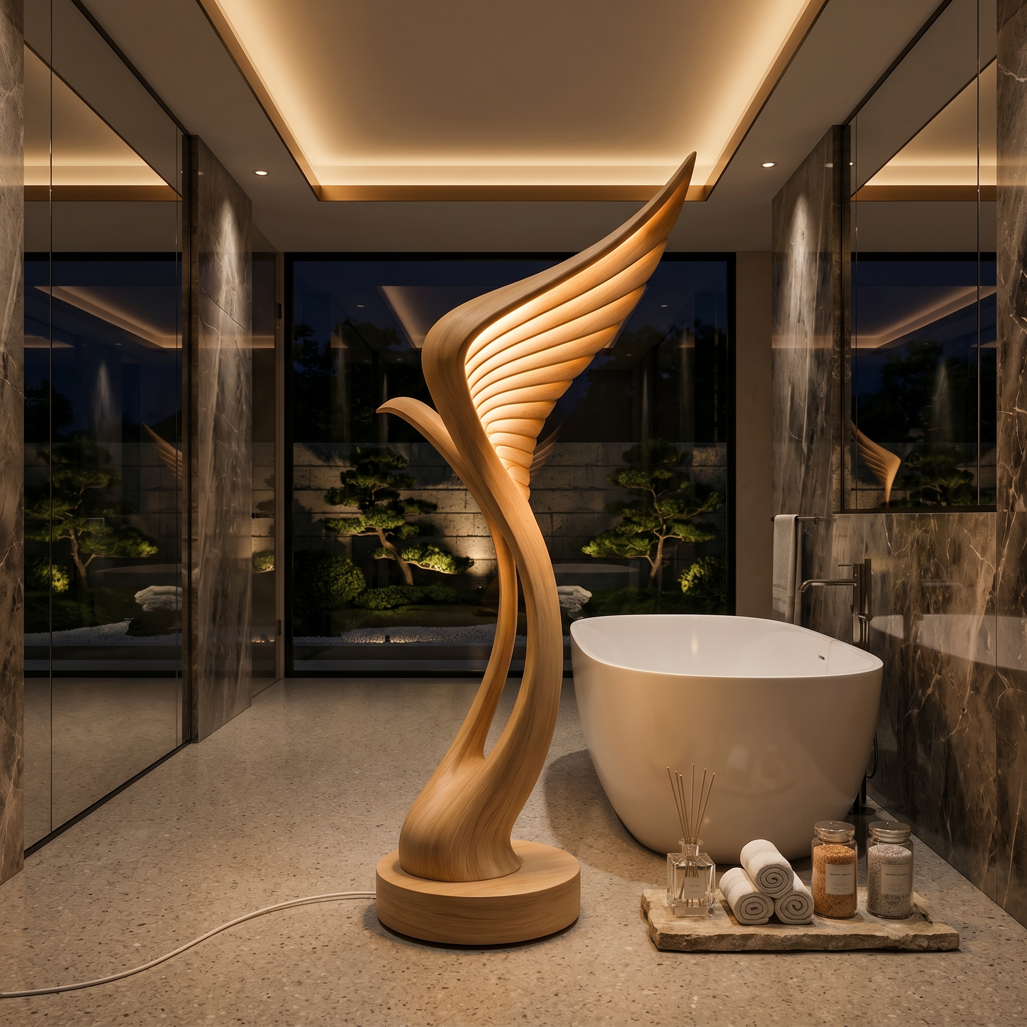 Mid Century Feather Wing Floor Lamp For Living Space SILDTTNLAM005