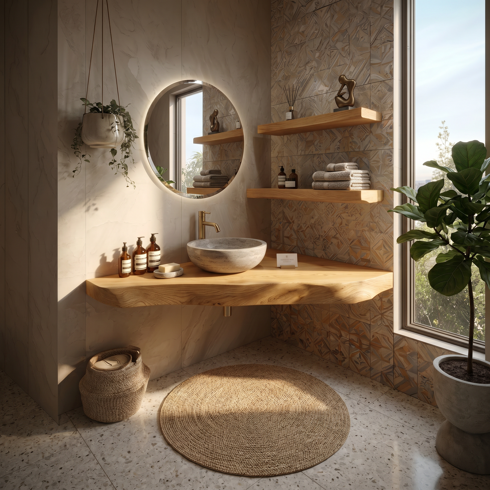 Coastal Wall Mounted Vanity Ocean View Home SILDTTRBRV183